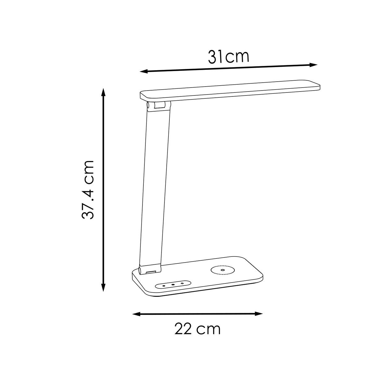 Talia Led Bureaulamp 6W Zwart - Verstelbare