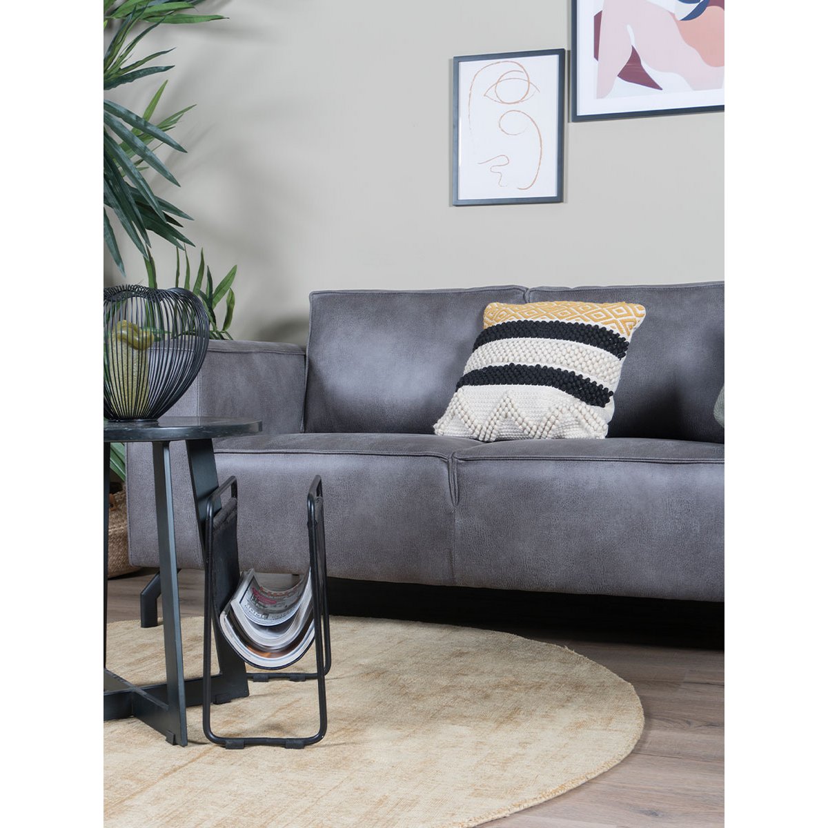 Karpet Viscose Rond Oker ø150 cm