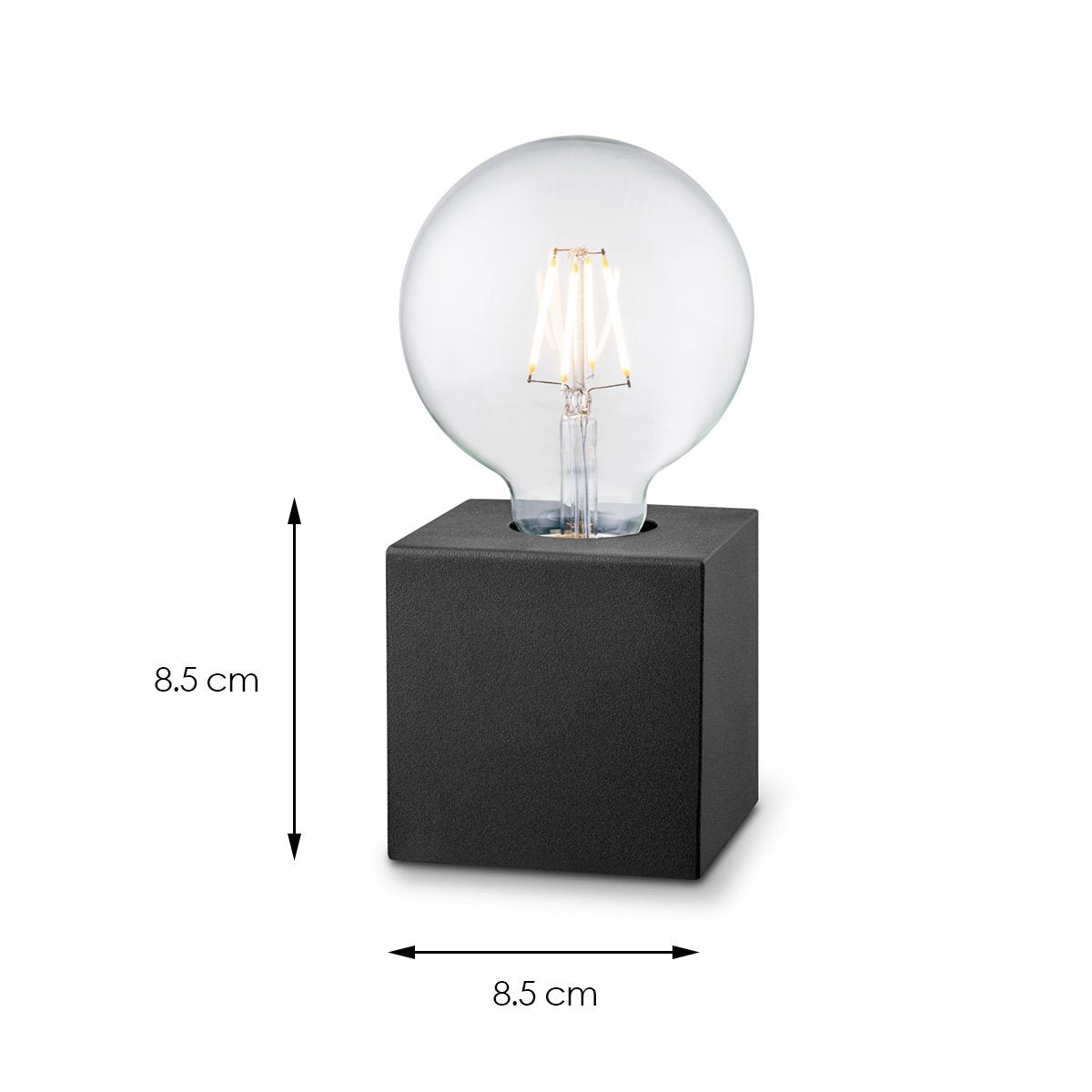 tafellamp Dry Vierkant - zwart - 8.5/8.5/8.5cm