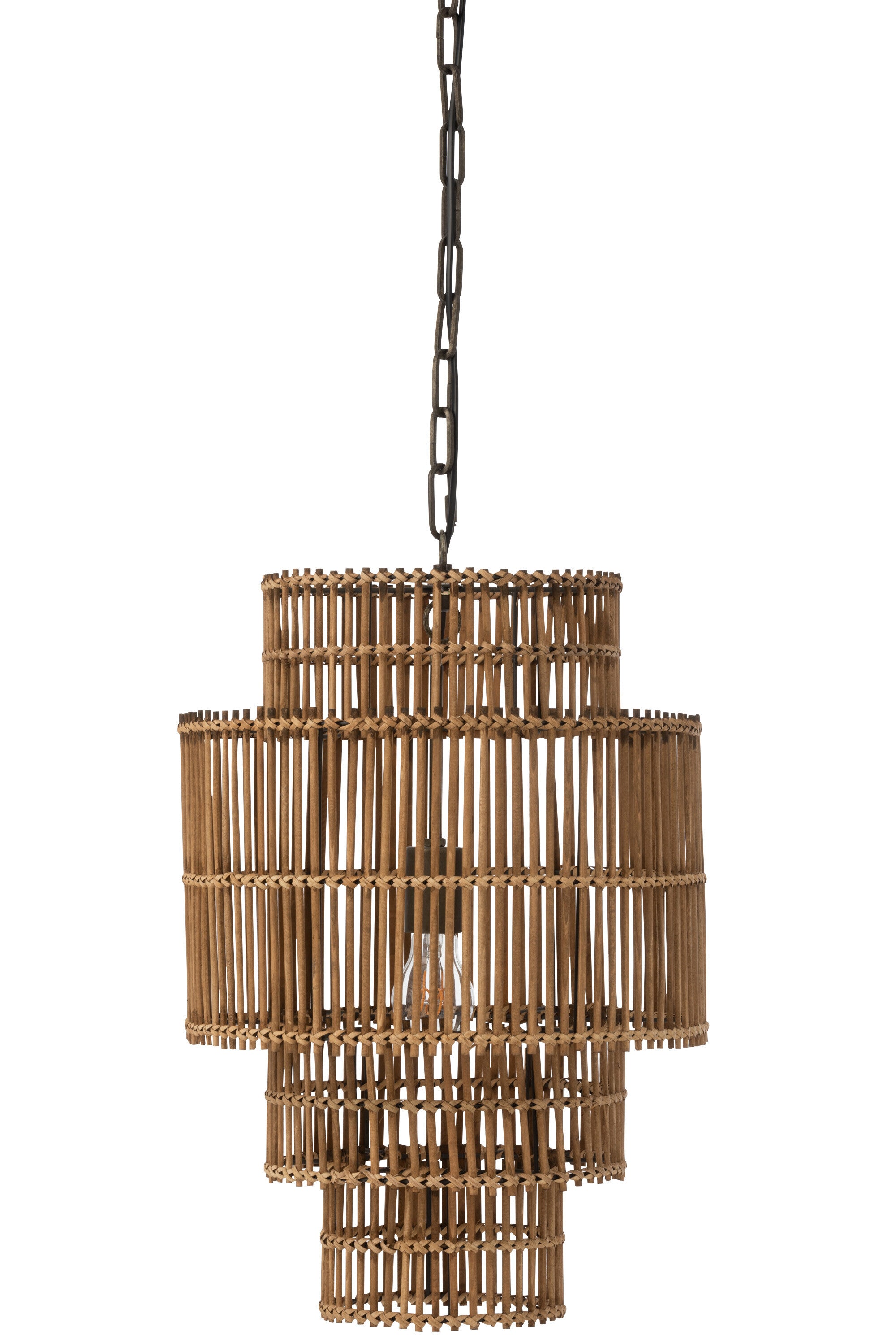 J-Line Belvivere 4 Lagen hanglamp - bamboe - naturel