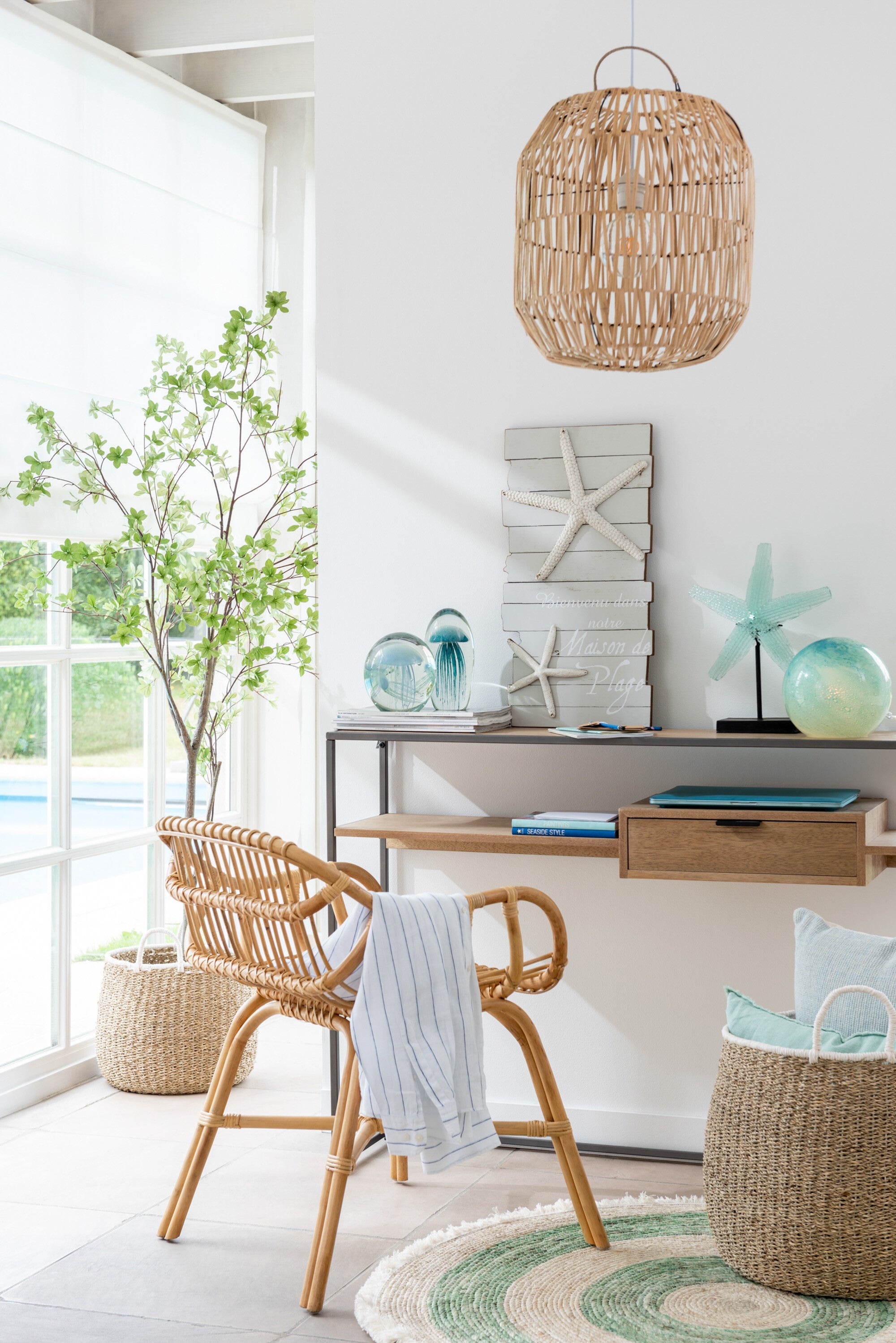 Zeester Op Voet Gerecycled Glas Transparant Klein