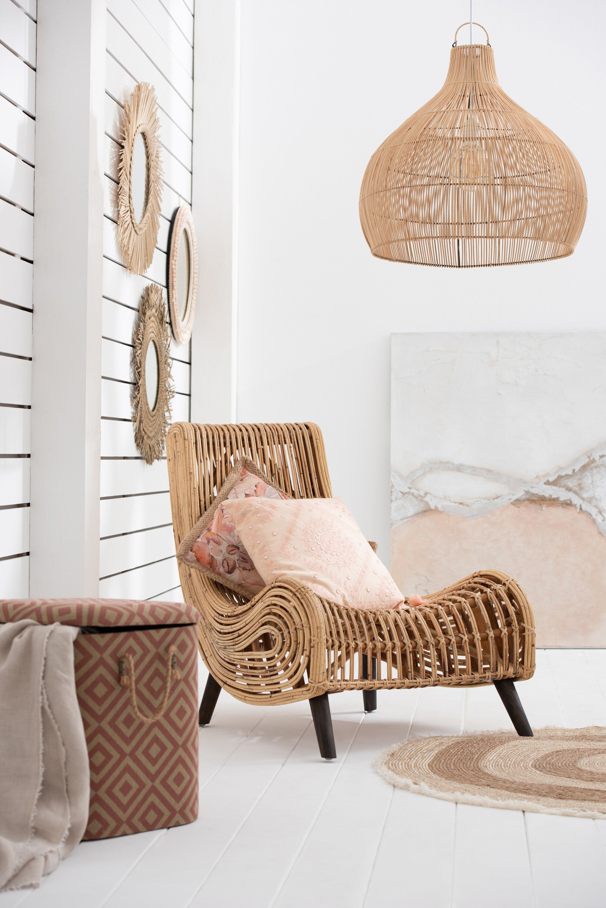 Lampenkap Peer Vorm Rotan Natuurlijk