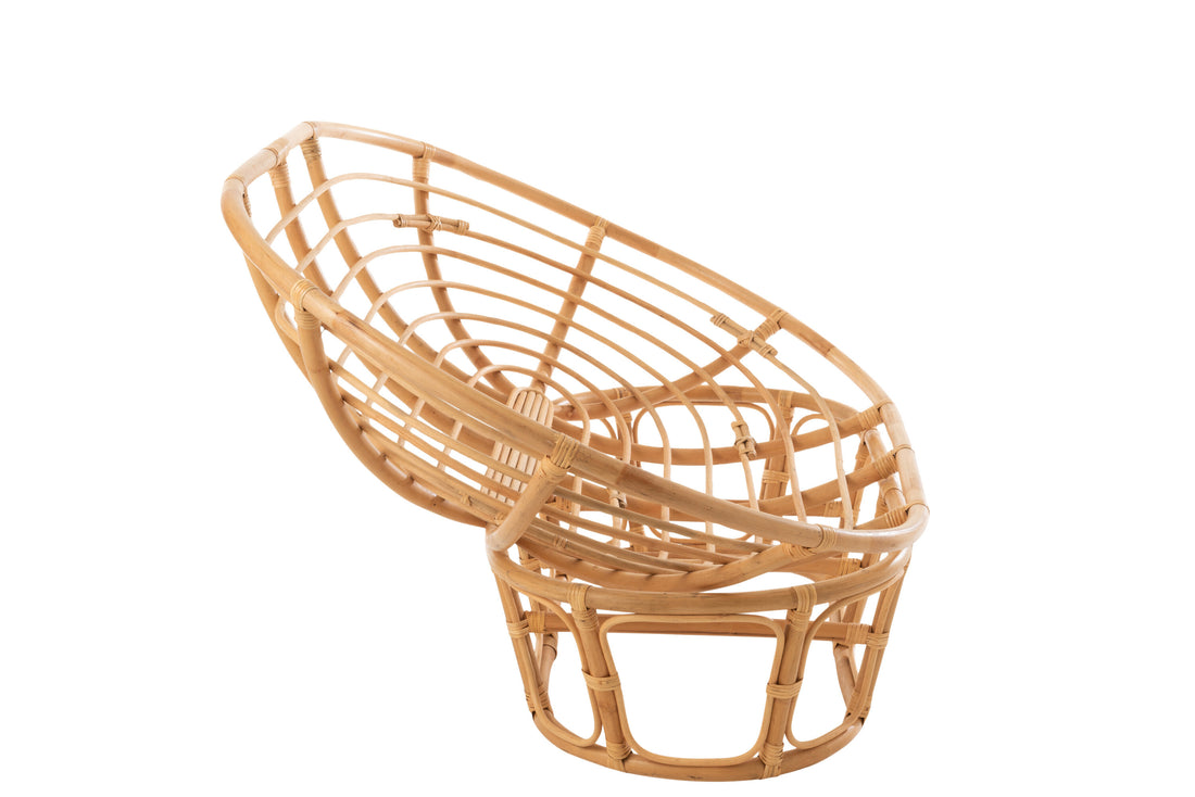 Stoel Roni Met Kussen Rotan Natuurlijk/Wit