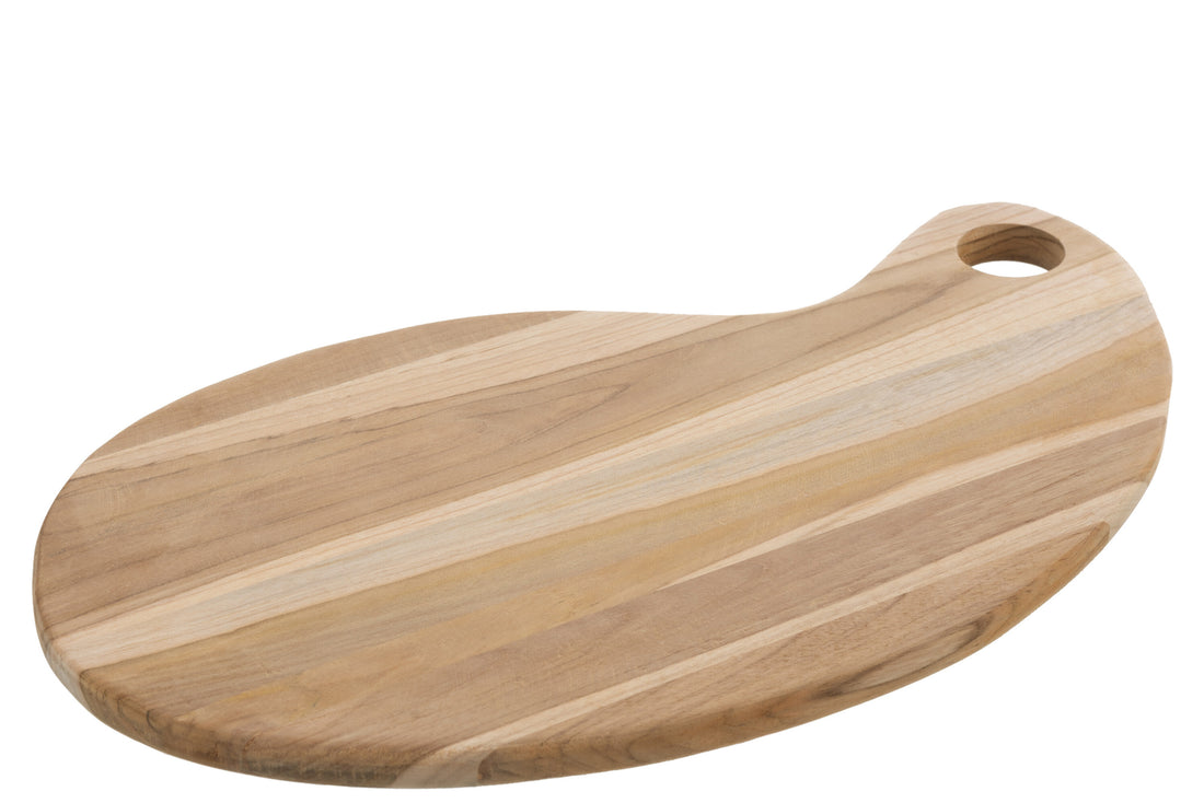 J-Line Terong Teak snijplank - hout - naturel - L