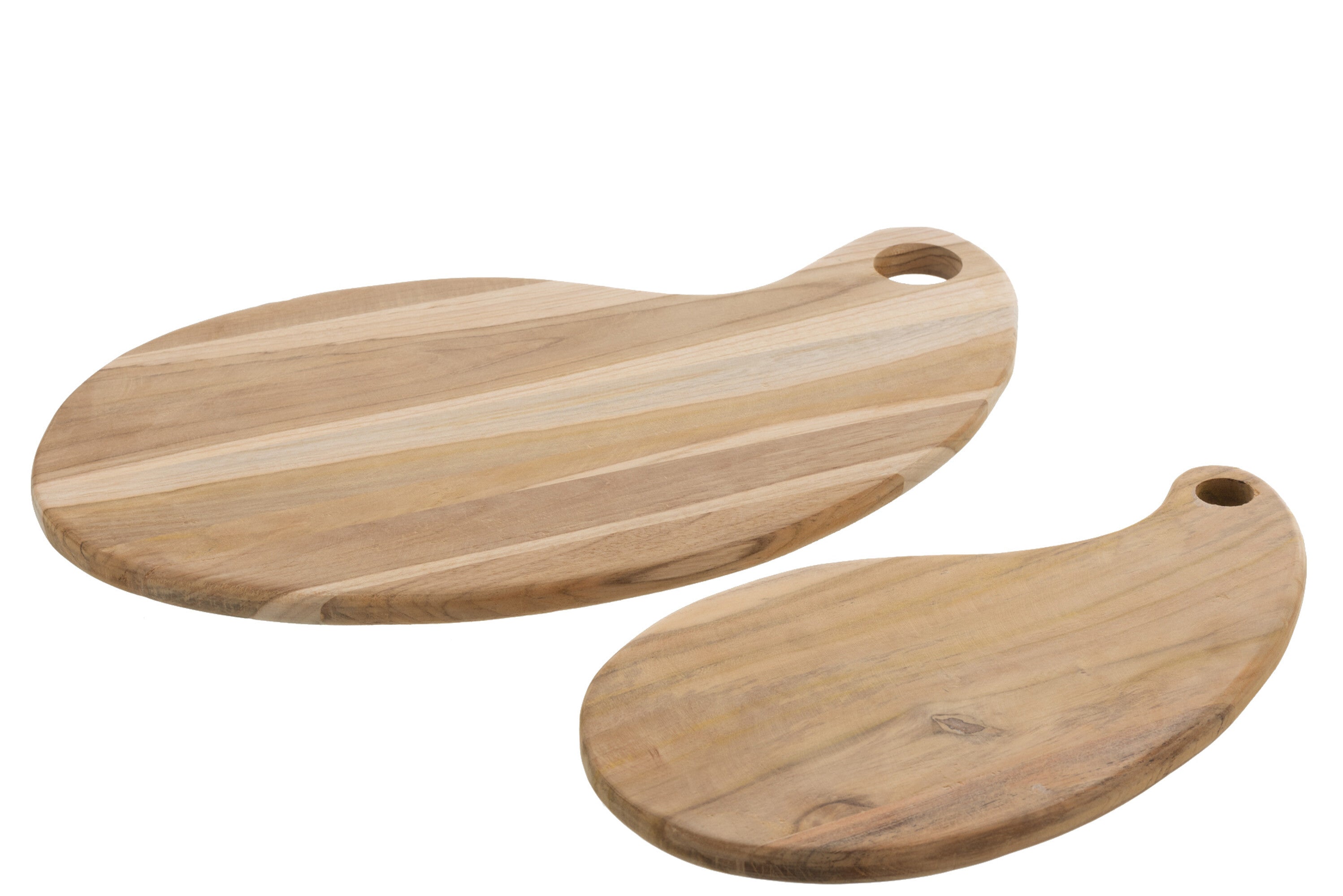 J-Line Terong Teak snijplank - hout - naturel - L