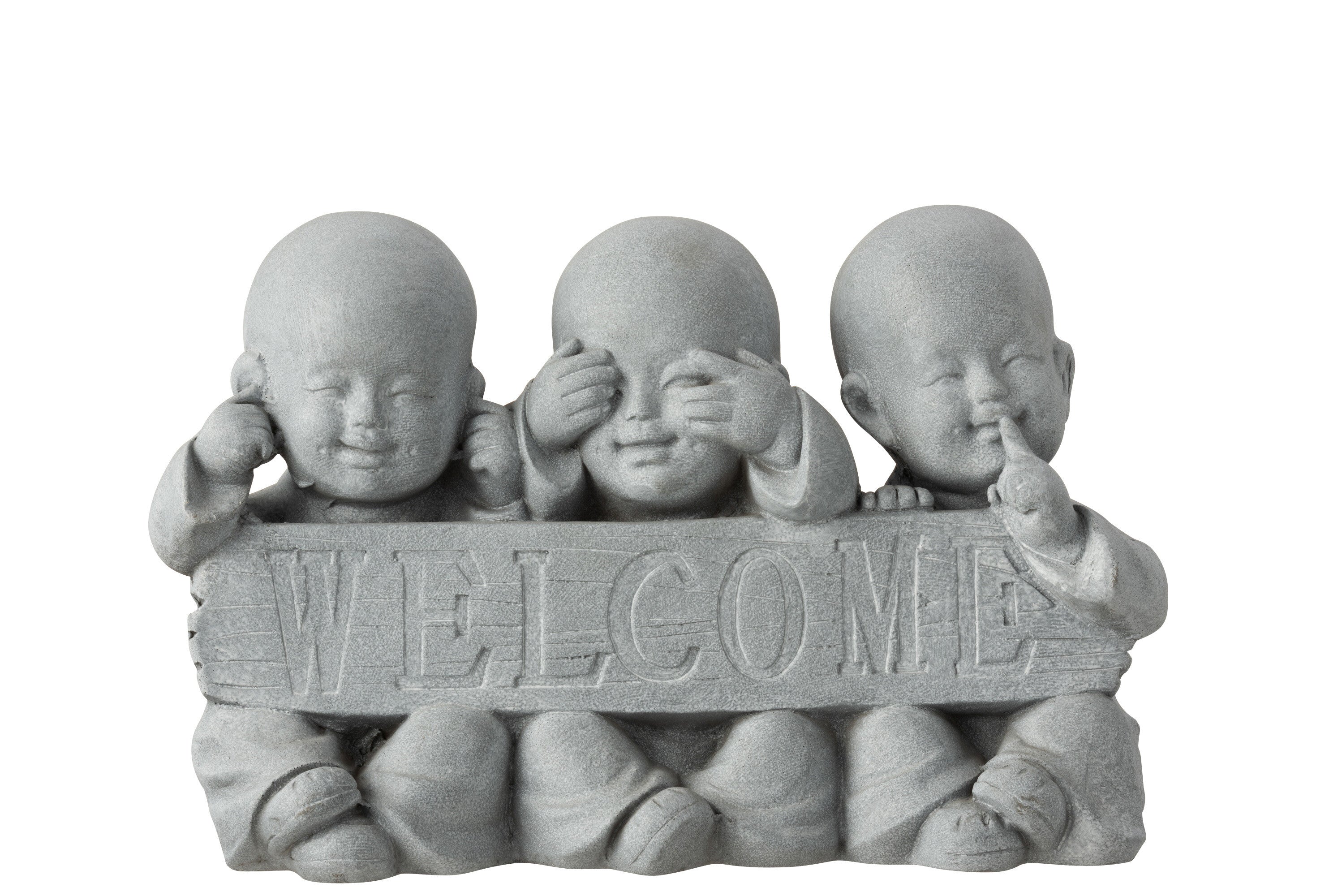 J-Line Monnik Welcome Poly Grijs