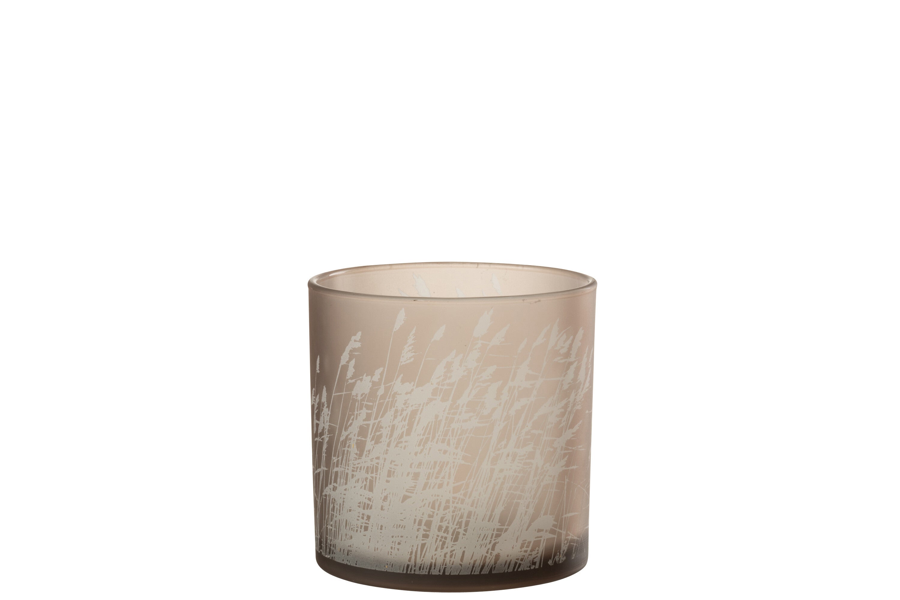 J-Line lantaarn gras glas beige groot