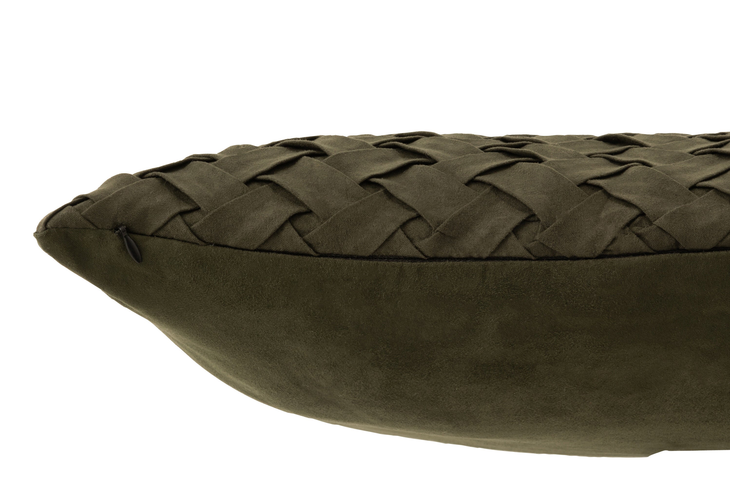 J-Line Kussen Gewoven Polyester Groen