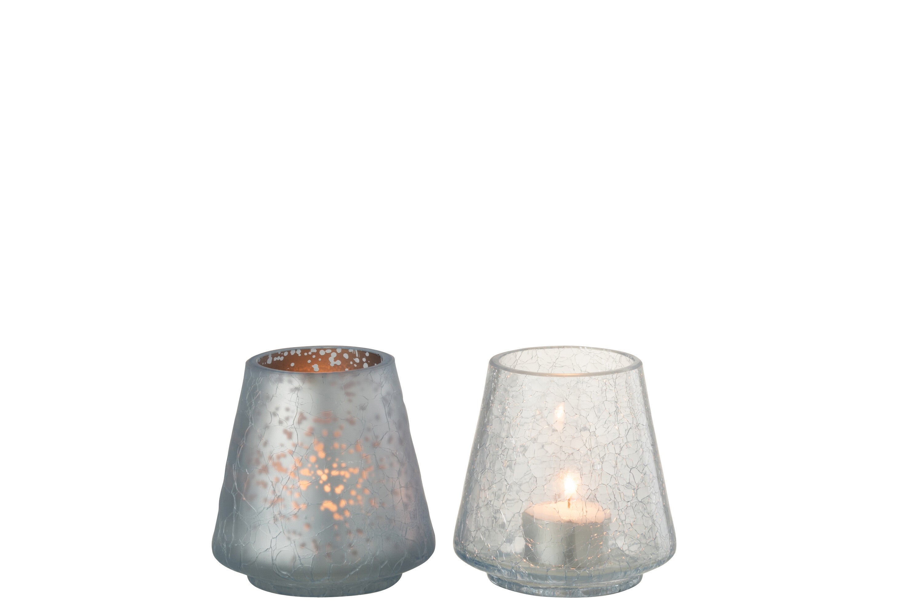 Orkaan Conic Craquelure Mat/Glanzend Blauw Klein Assortiment Van 2