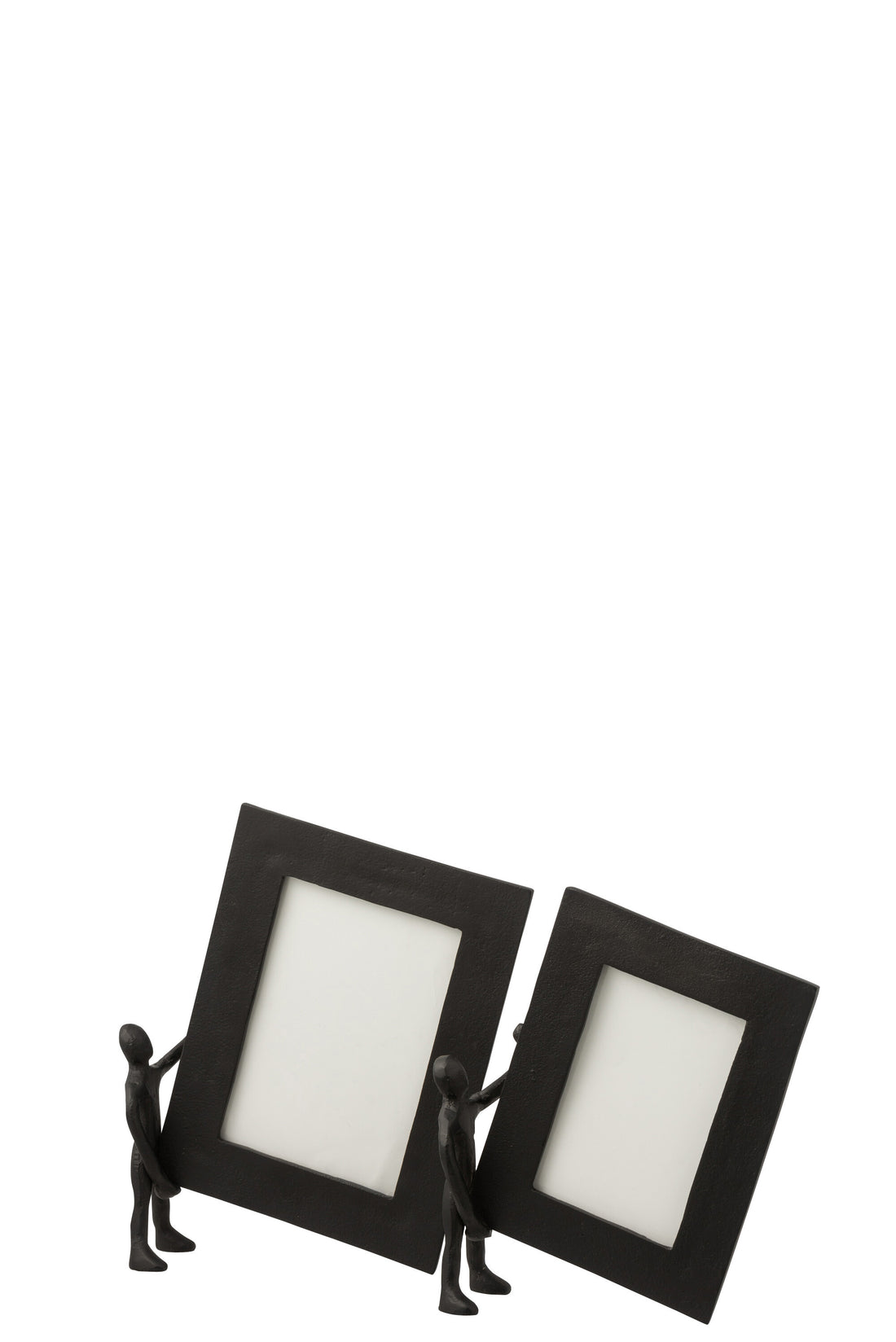 J-Line Figuur Met Fotokader Aluminium Zwart/Wit Large