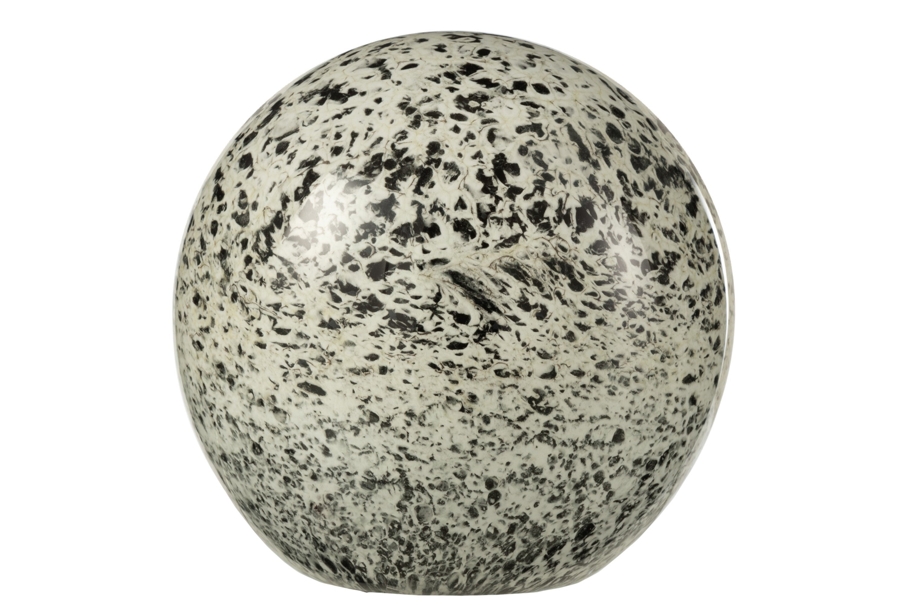 J-Line Presse Papier Vlekken Glas Wit/Grijs Large