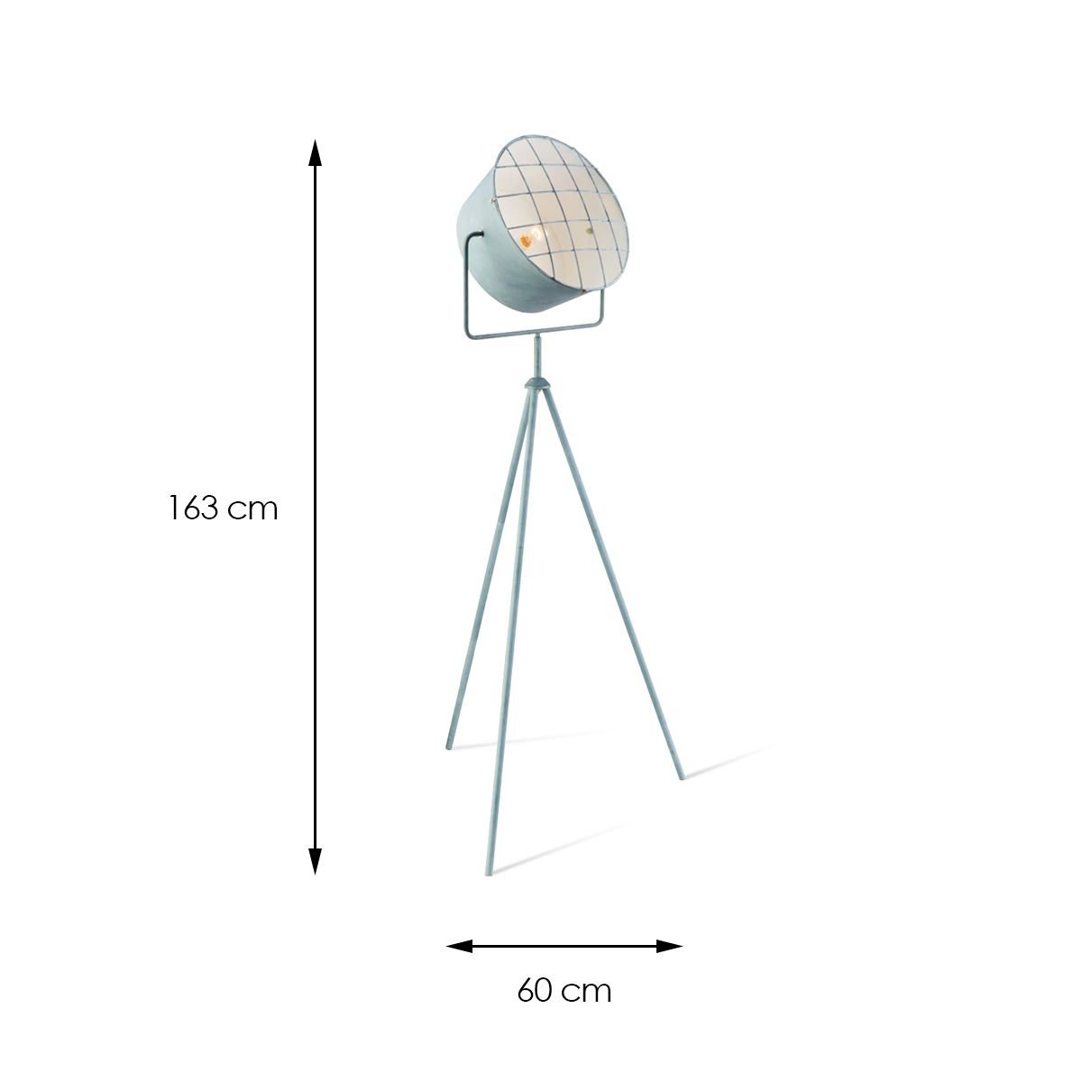 Clemento 163 - Industriële Vloerlamp Beton