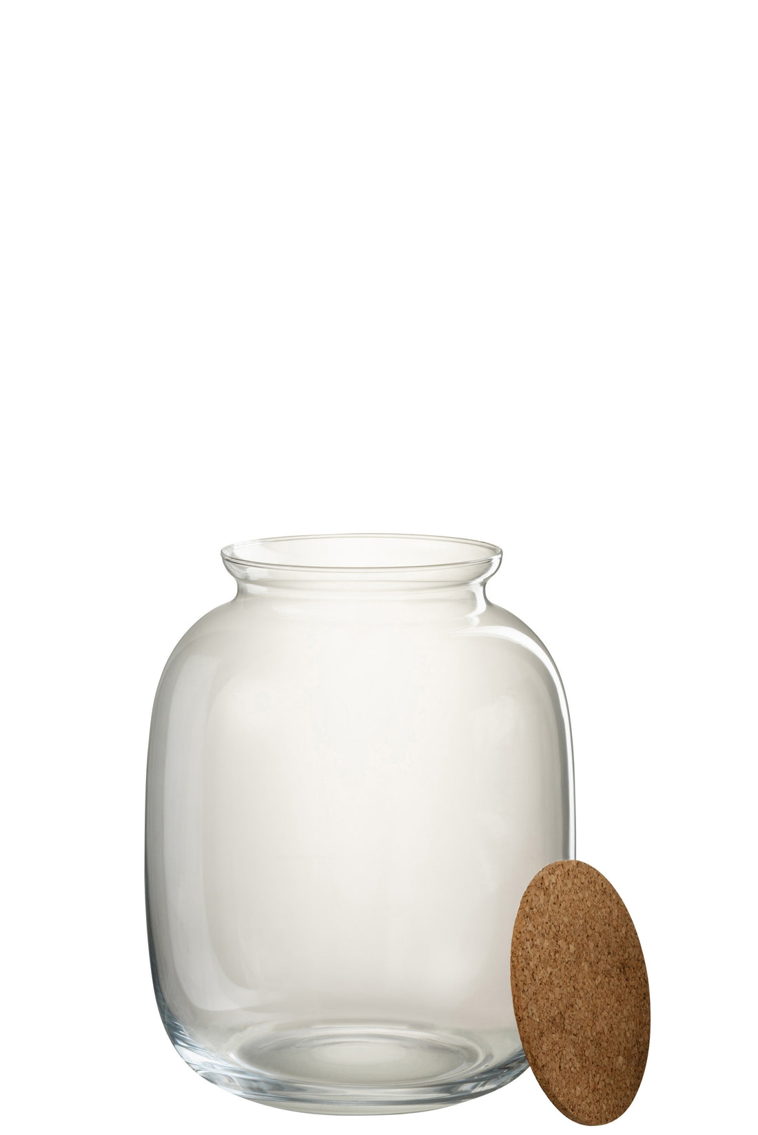 J-Line Pot Roxy Decoratief Glas/Kurk Transparant Small