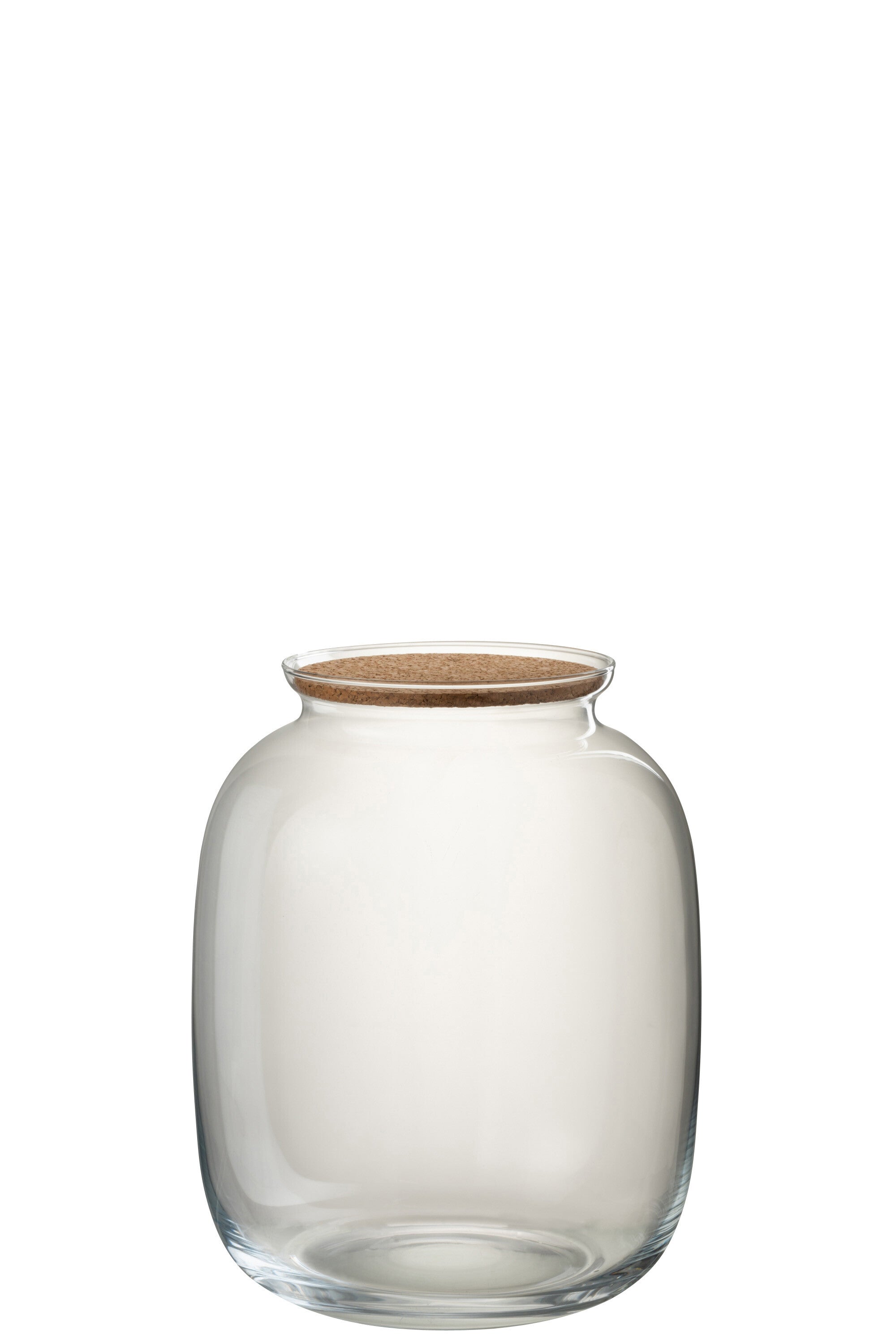 J-Line Pot Roxy Decoratief Glas/Kurk Transparant Small