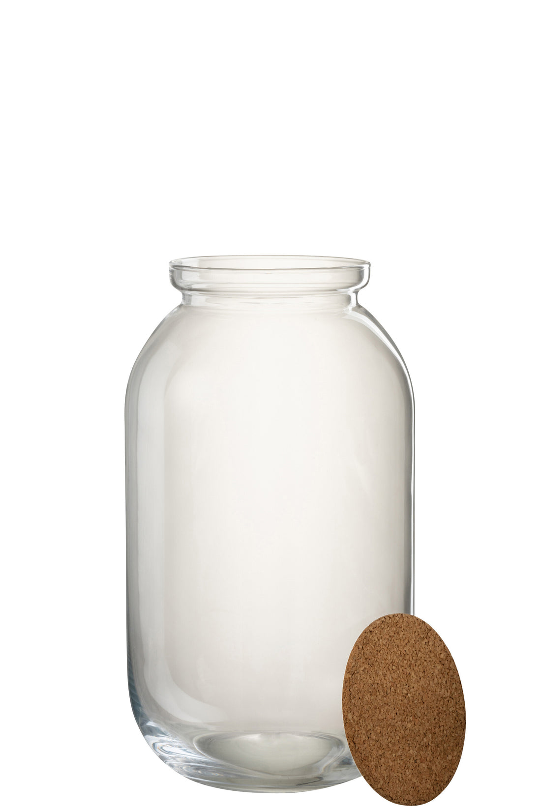 J-Line Pot Roxy Decoratief Glas/Kurk Transparant Large