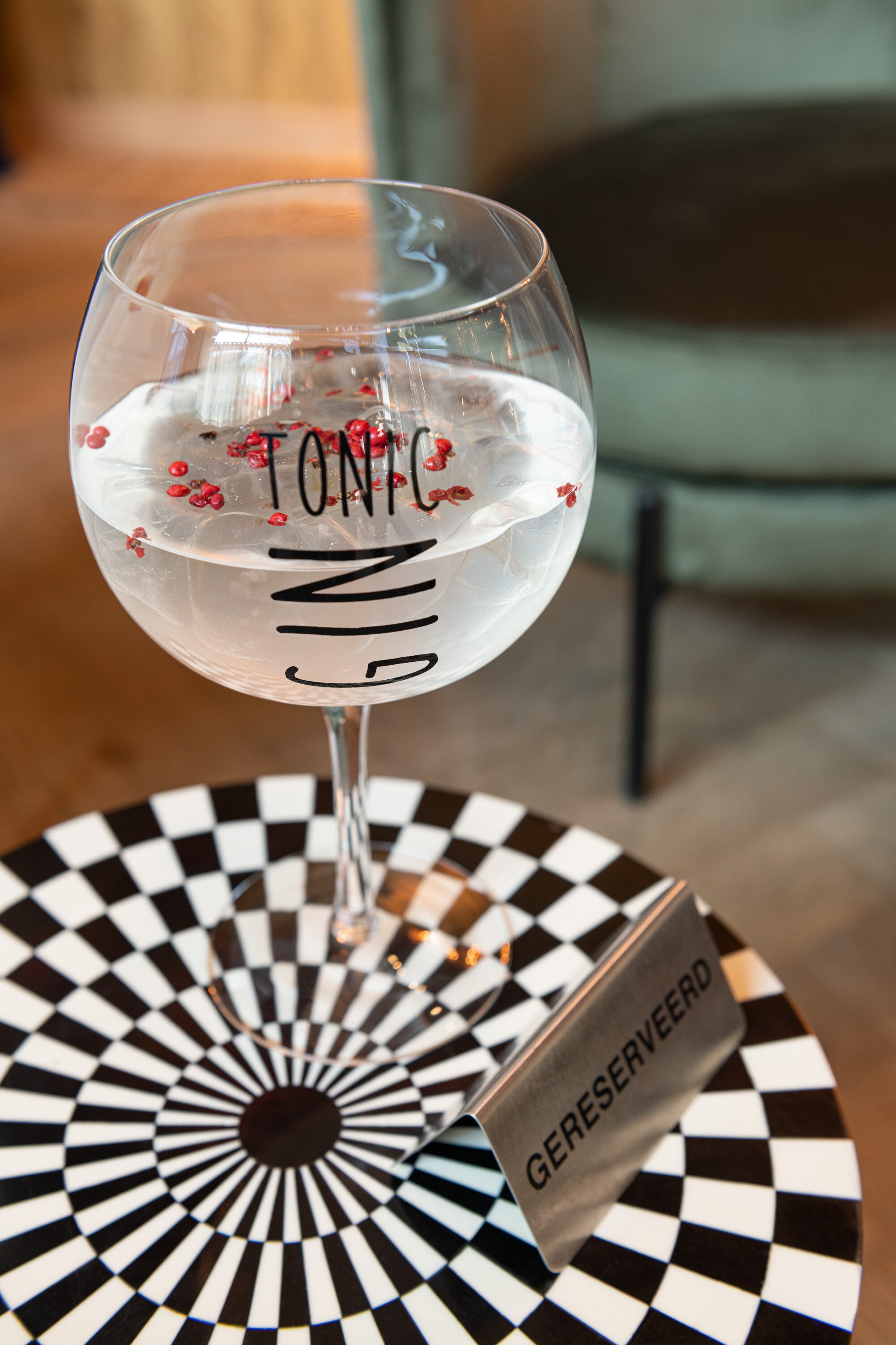 Cadeaubox 4 Gin Glazen Glas Transparant/Zwart