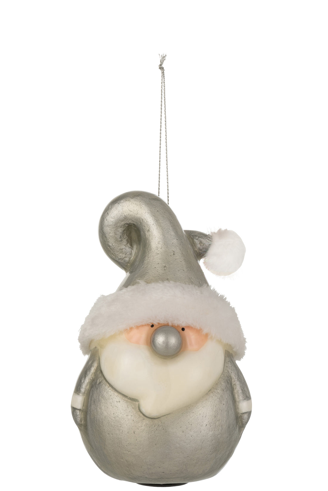 J-Line kersdecoratie - poly - zilver - large