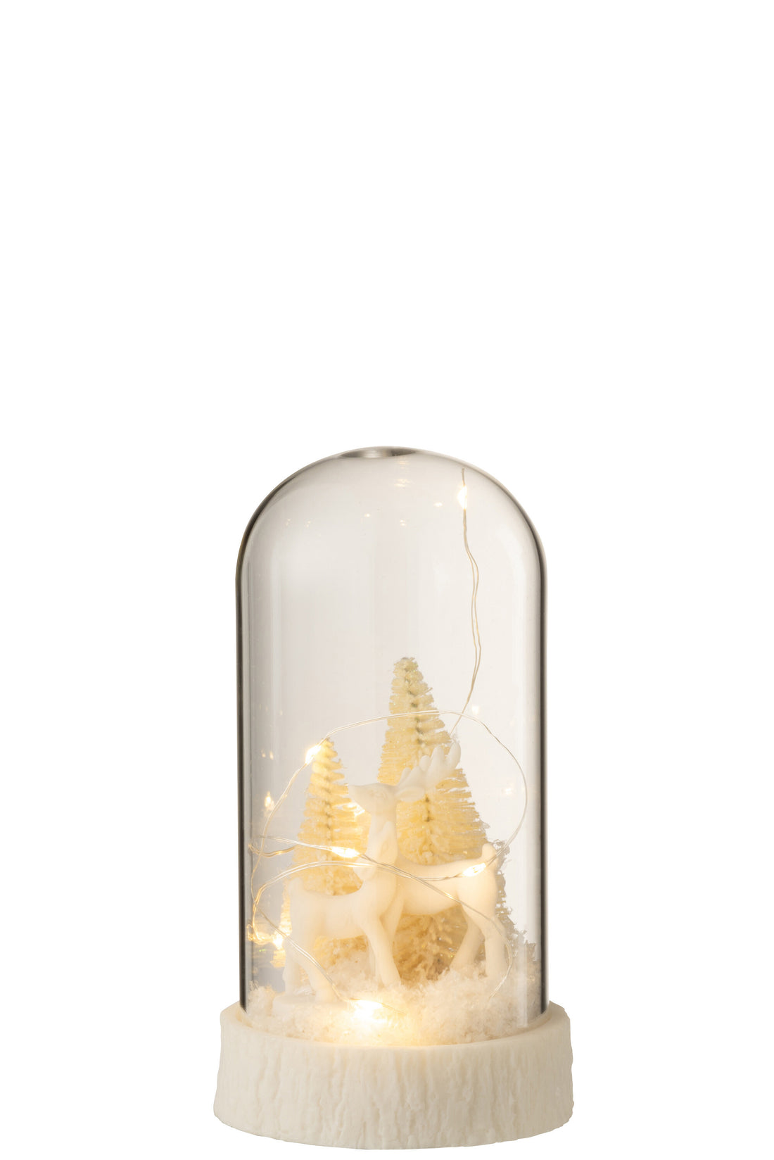 J-Line Stolp Hoog Led Herten Glas/Resin Wit Small