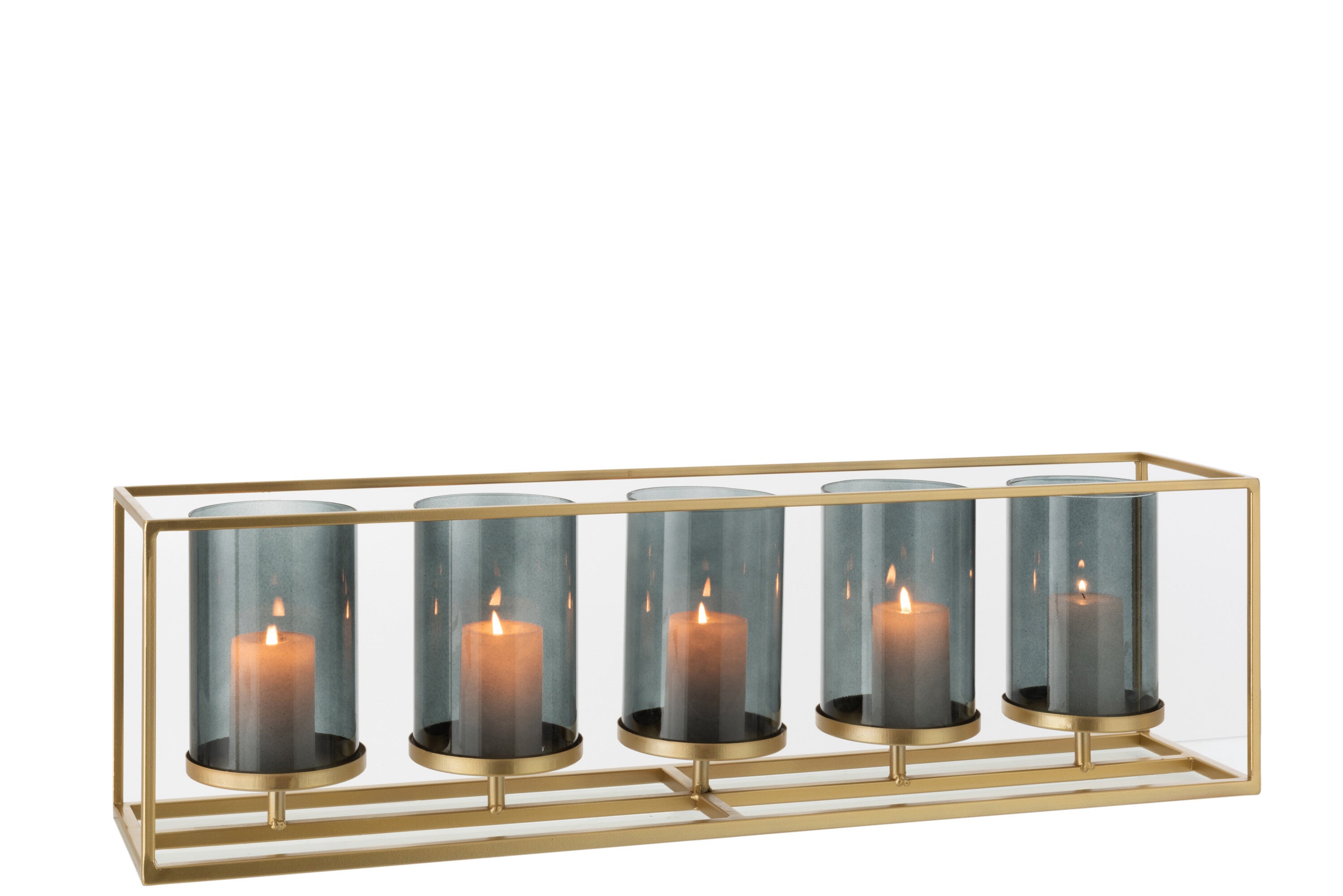 Orkaan 5 onderdelen Rechthoekig Laag Metaal/Glas Goud