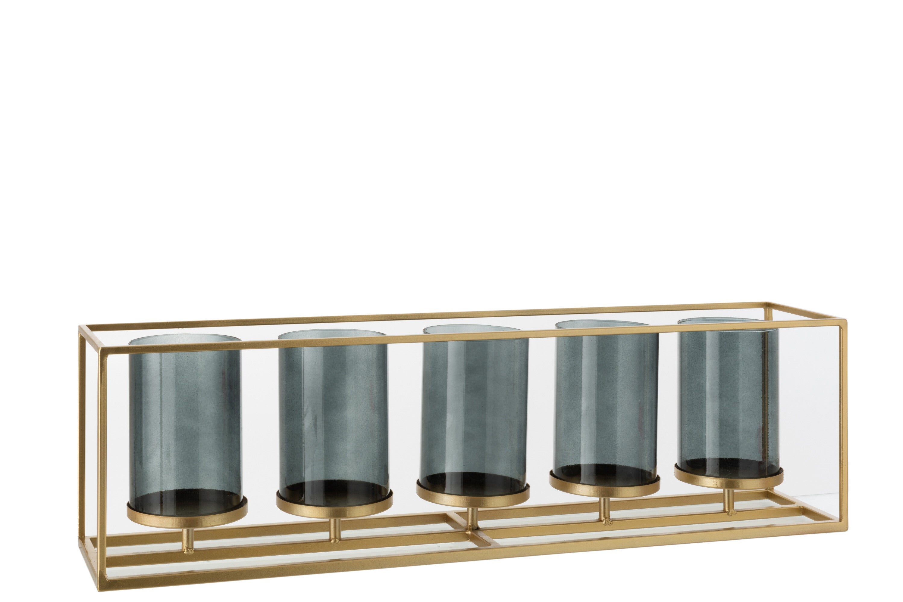 Orkaan 5 onderdelen Rechthoekig Laag Metaal/Glas Goud