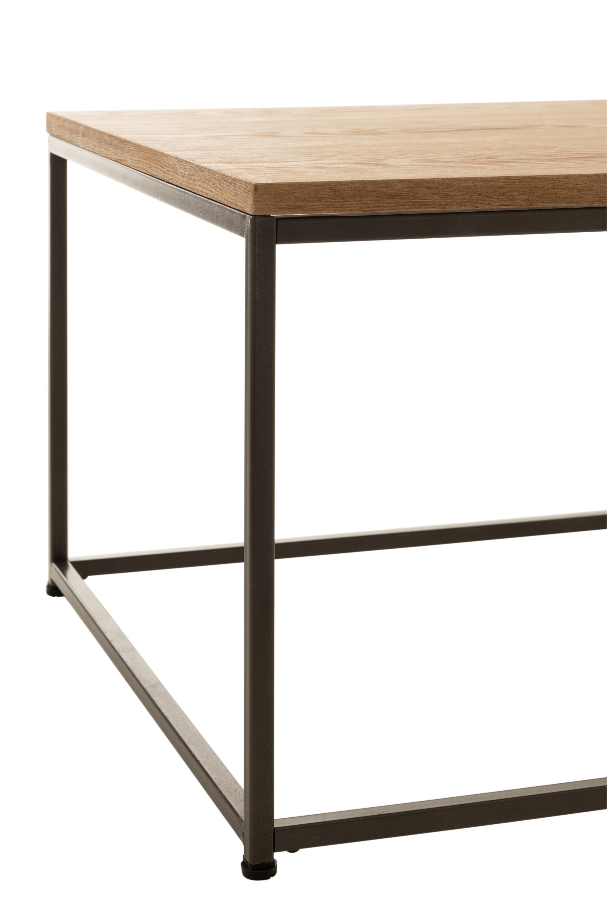 J-Line Bijzettafel Vierkant Hout/Metaal Naturel Large