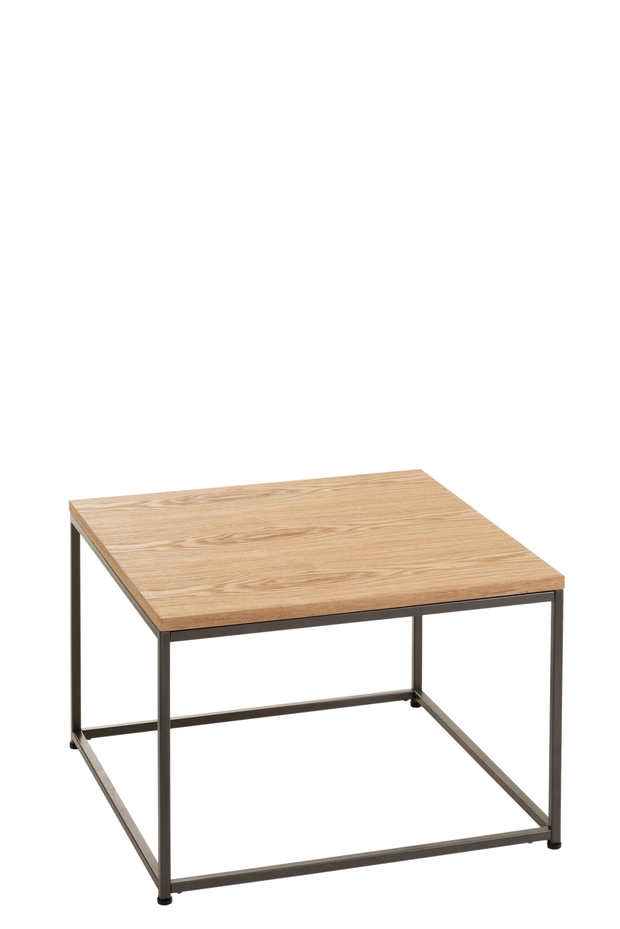 J-Line Bijzettafel Vierkant Hout/Metaal Naturel Large