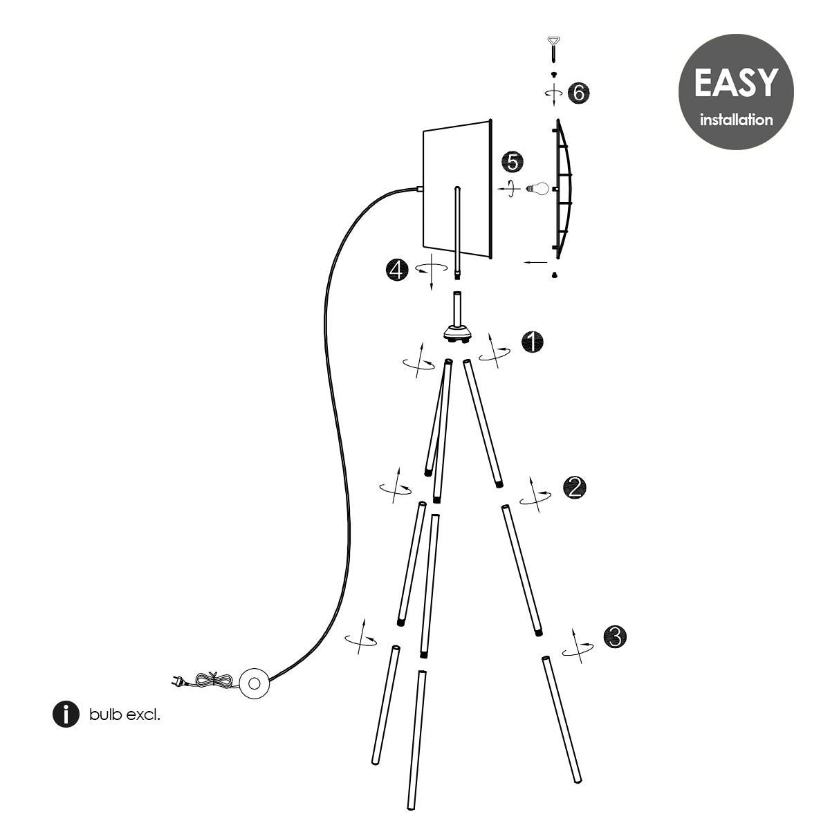 Clemento 163 - Industriële Vloerlamp Beton