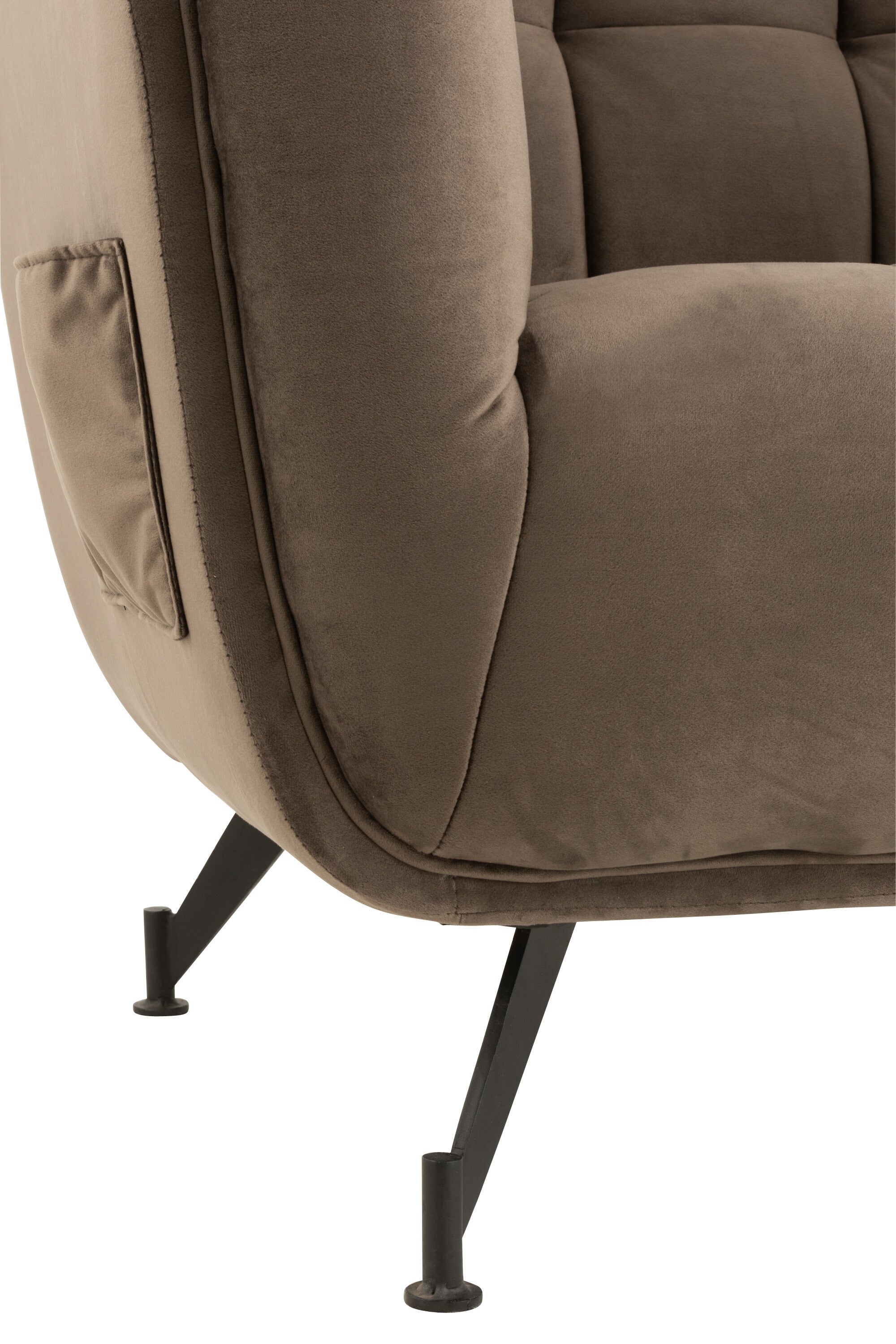 Lounge Seat 1-Persoons Textiel/Hout/Metaal Donkergrijs