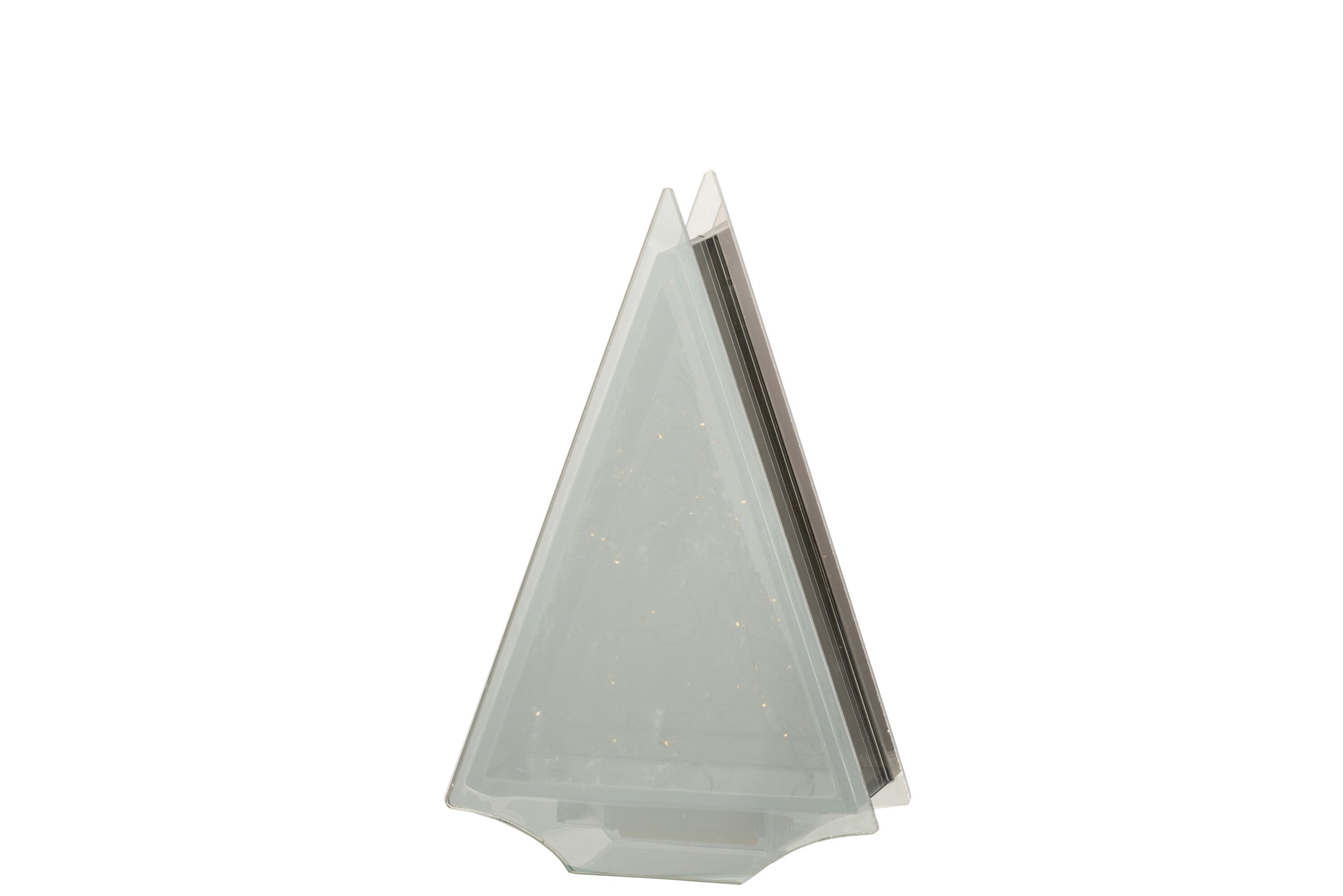 Decoratie Led Driehoek Glas Goud Middelgroot