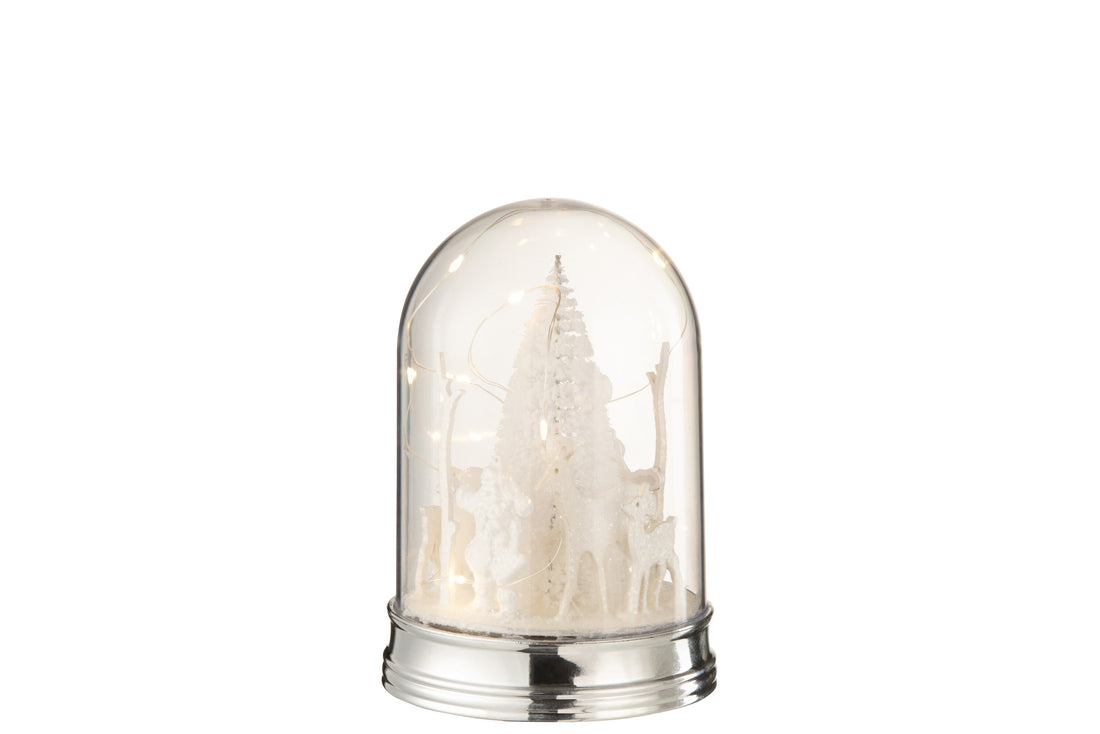 J-Line Bell Jar Christmas Led Acrylic White Small