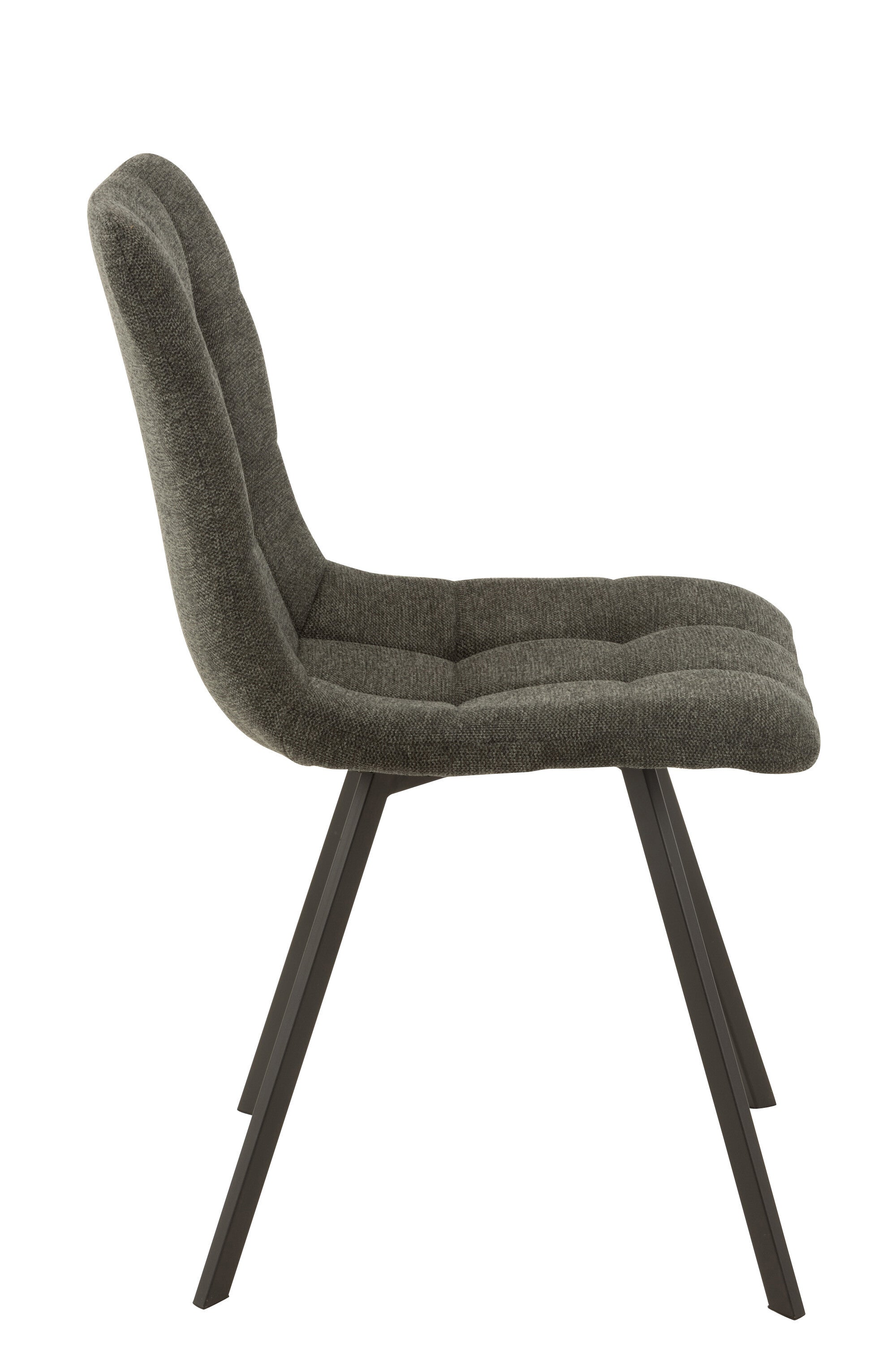 Stoel Babette Textiel/Metaal Donkergrijs