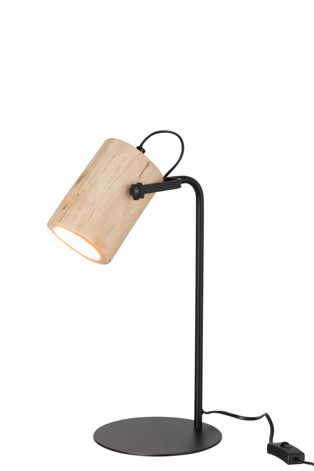 J-Line Silas Berangen bureaulamp - hout - naturel