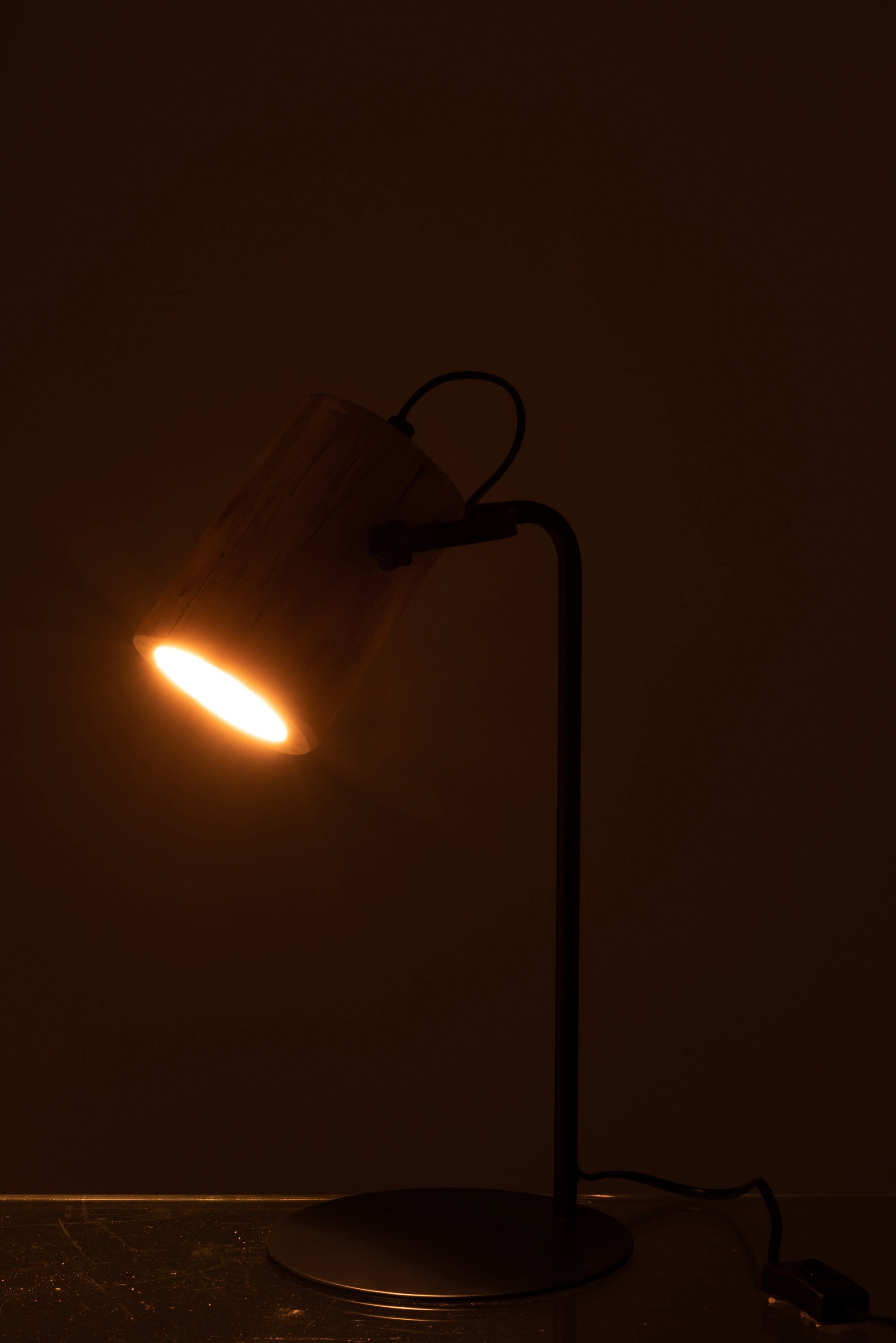 J-Line Silas Berangen bureaulamp - hout - naturel