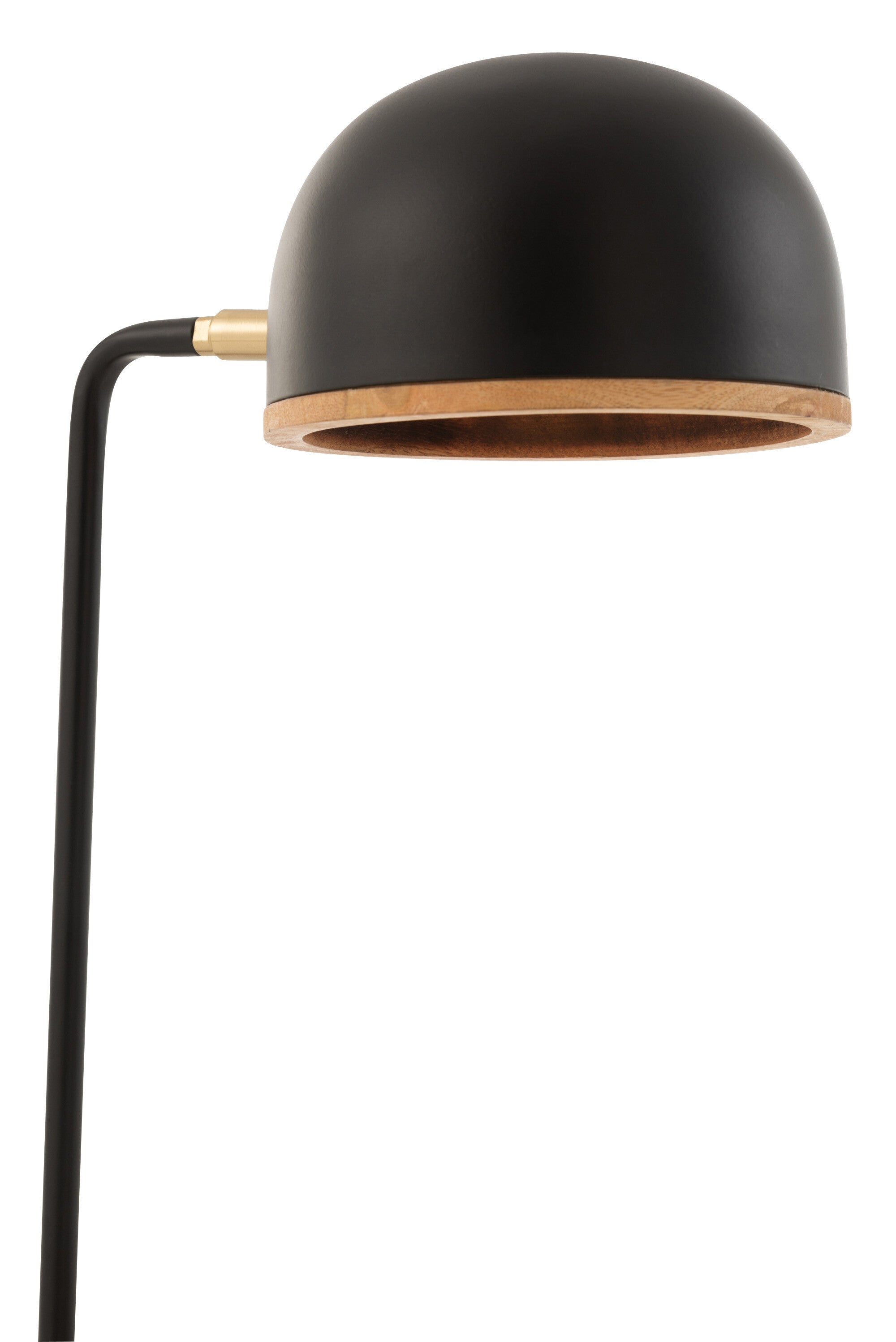 J-Line Tafellamp Evy Ijzer/Hout Zwart/Naturel