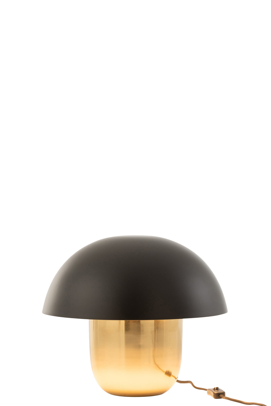 J-Line Lamp Paddenstoel Ijzer Zwart/Goud Small