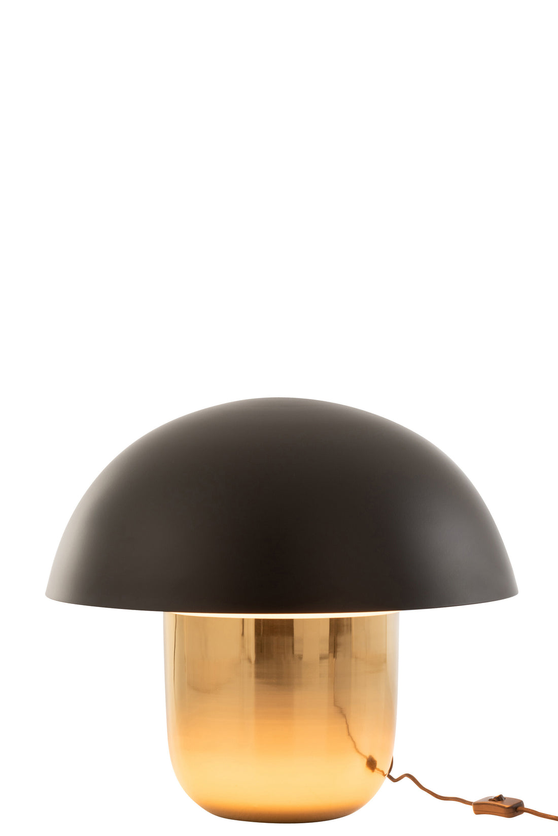 J-Line Lamp Paddenstoel Ijzer Zwart/Goud Large