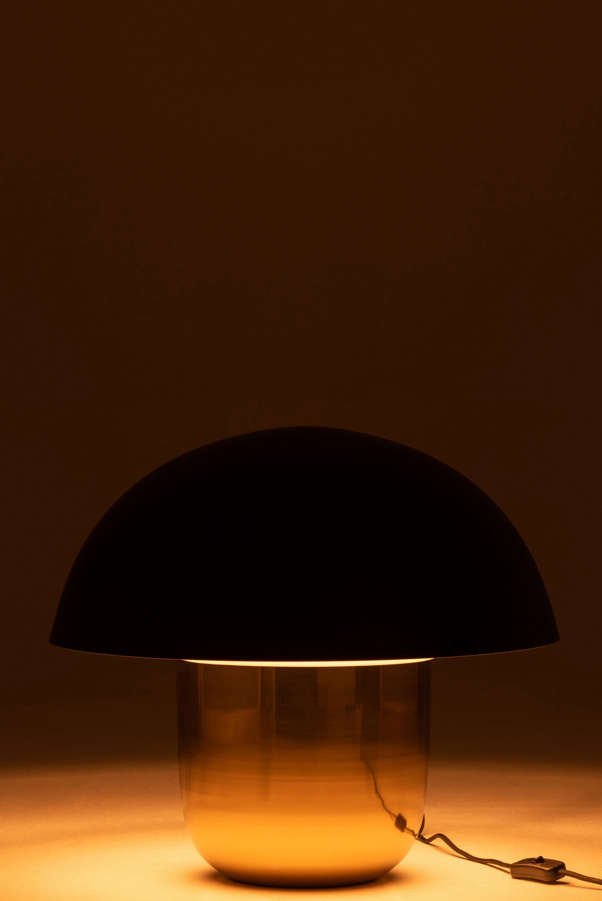 J-Line Lamp Paddenstoel Ijzer Zwart/Goud Large