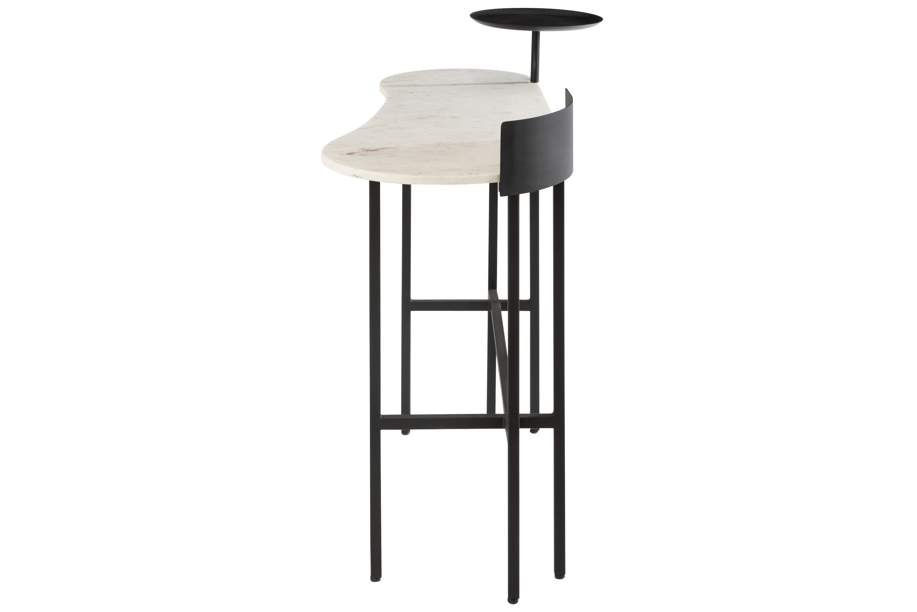 Console Marmer/IJzer Wit/Zwart