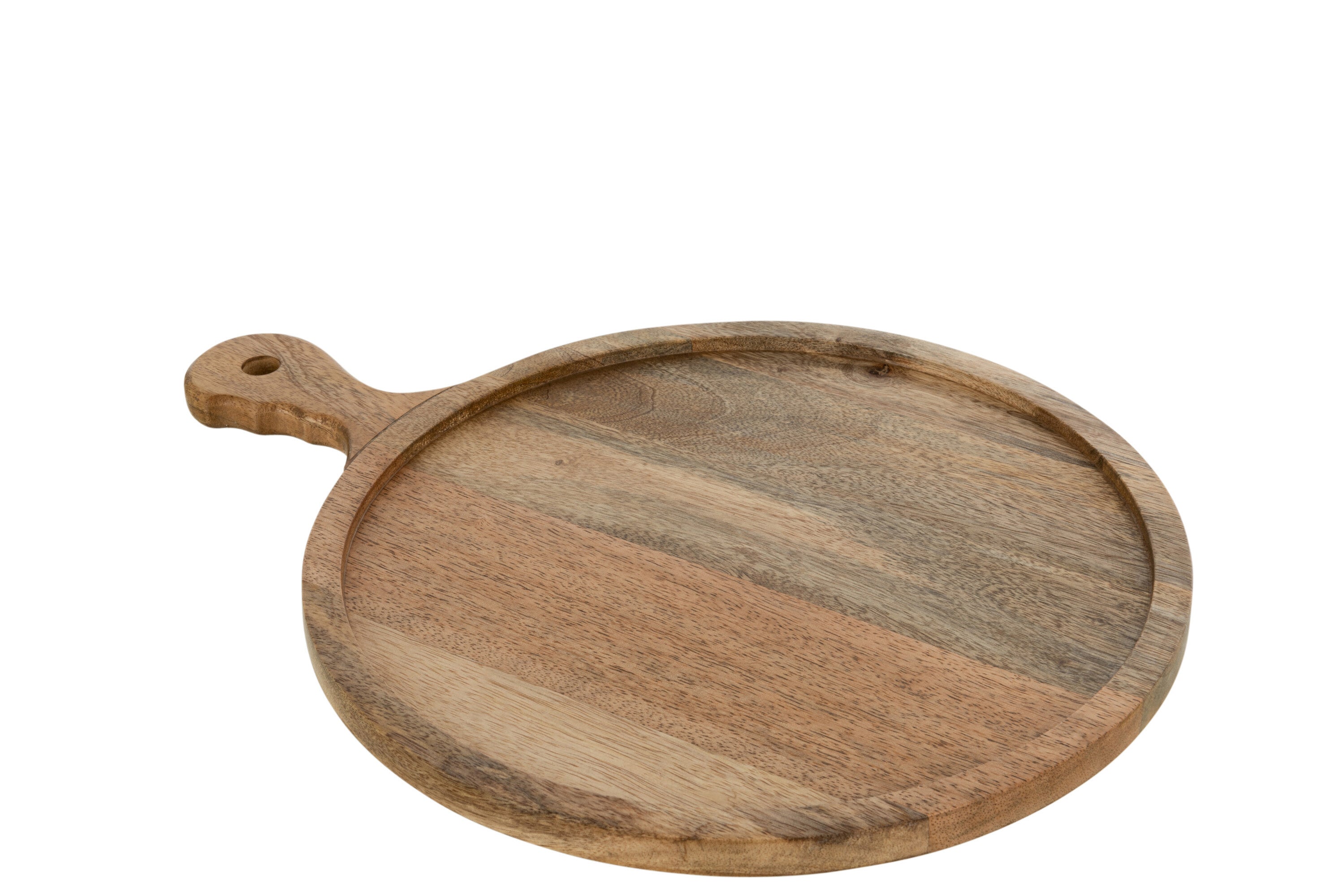 J-Line Rond Handvat Mango snijplank - hout - naturel