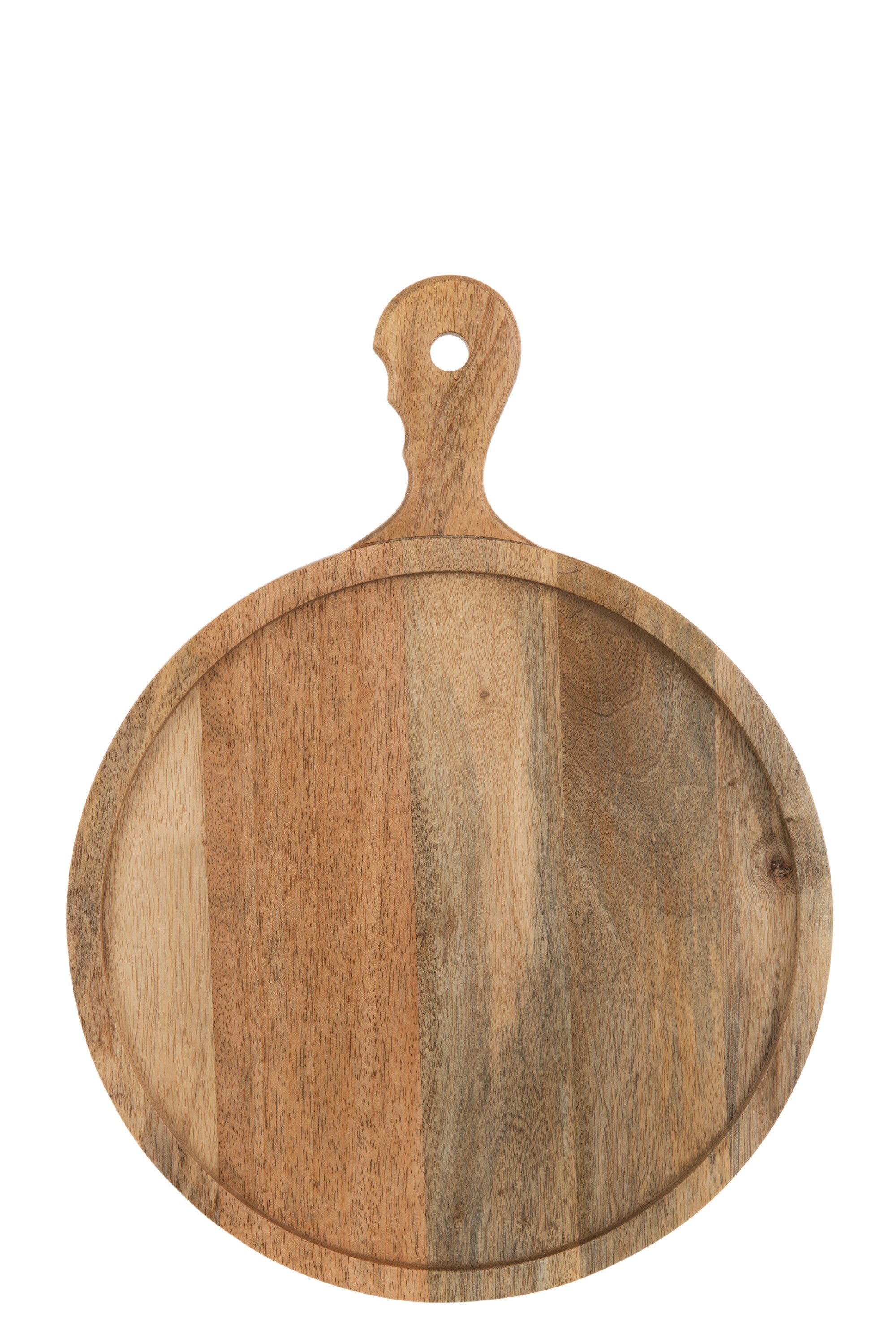 J-Line Rond Handvat Mango snijplank - hout - naturel