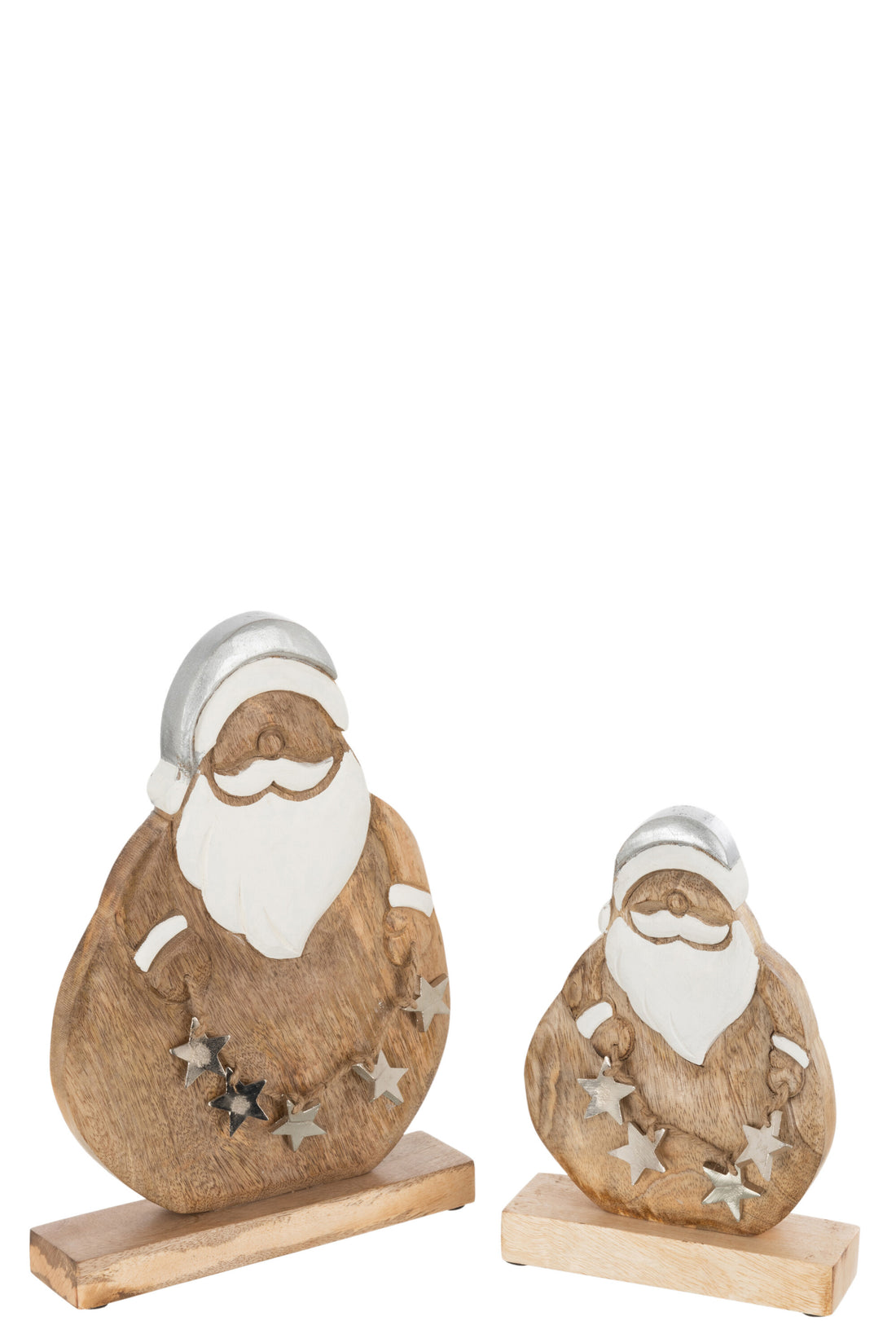 J-Line Kerstfiguren - hout - naturel - large