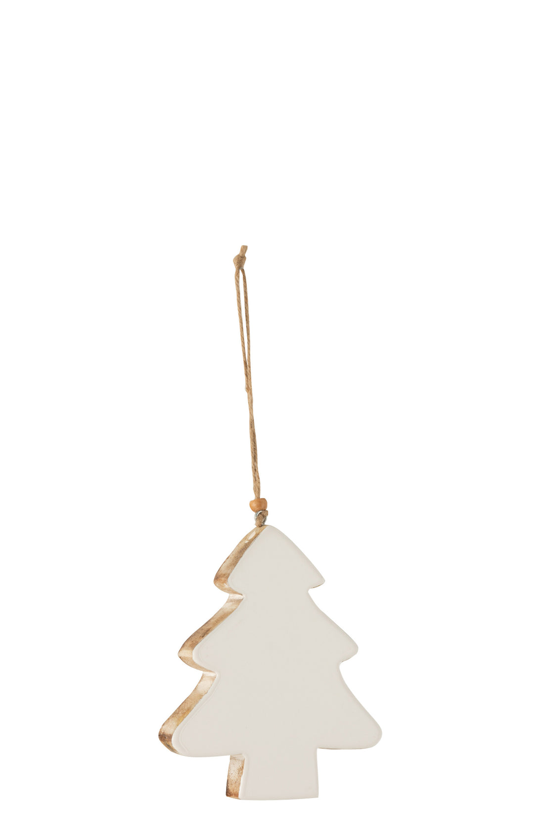 J-Line Hanger Christmas Tree Mango Wood White Large