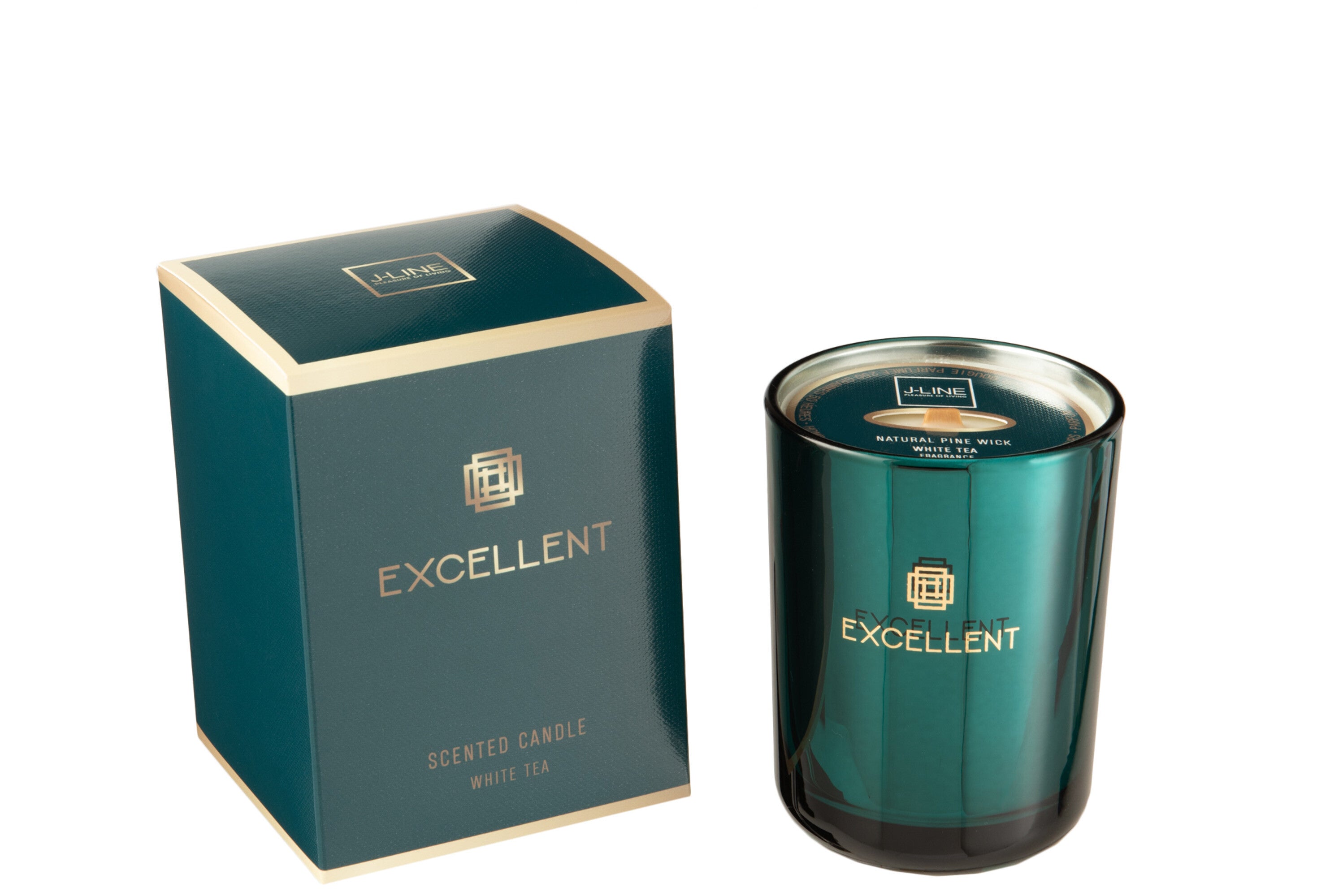 J-Line geurkaars Excellent - Witte Thee Petrol - S - 50U