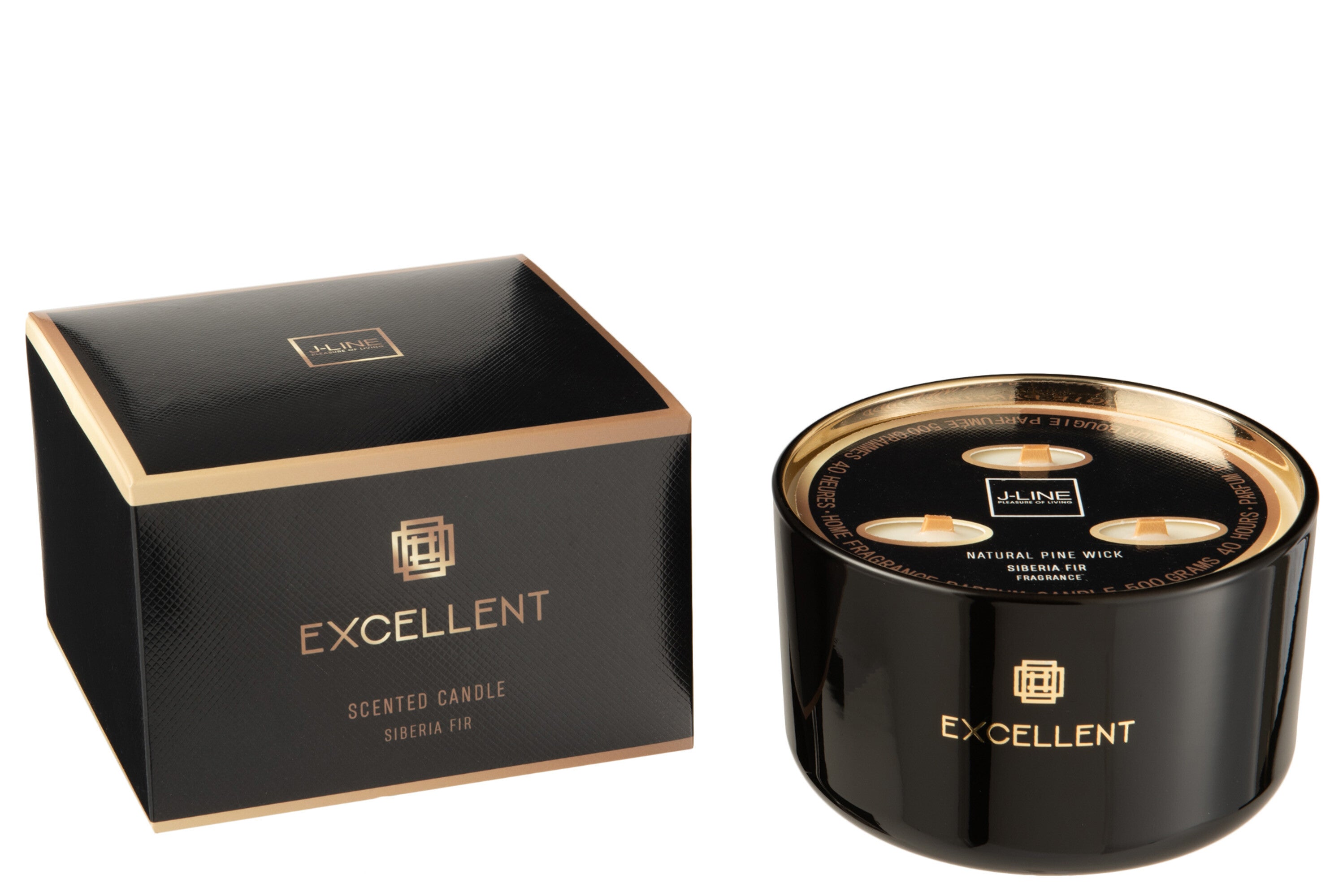 Geurkaars Uitstekend Siberische Spar Zwart Groot-40U