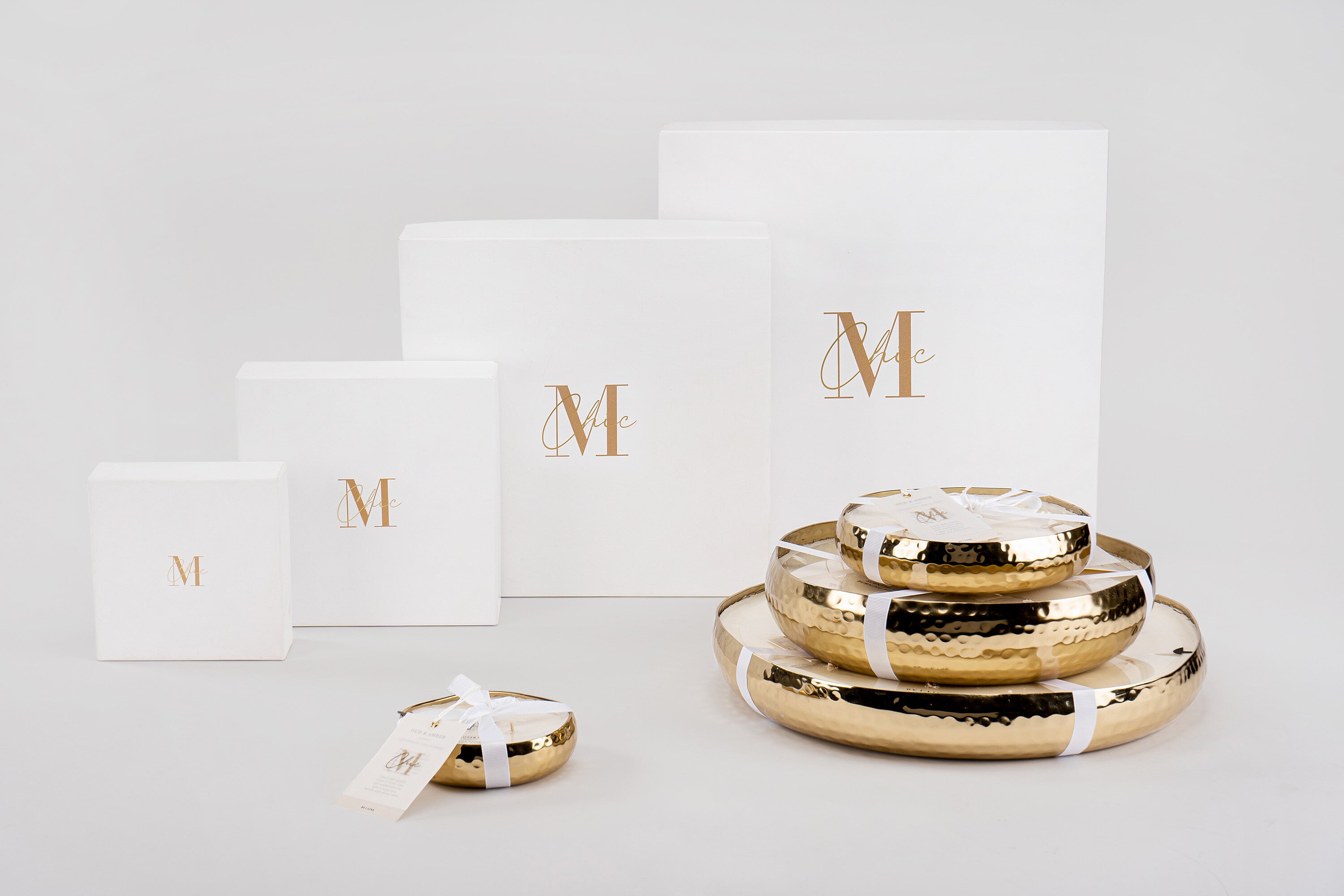 J-Line geurkaars Livia - metaal - goud - L - 44U