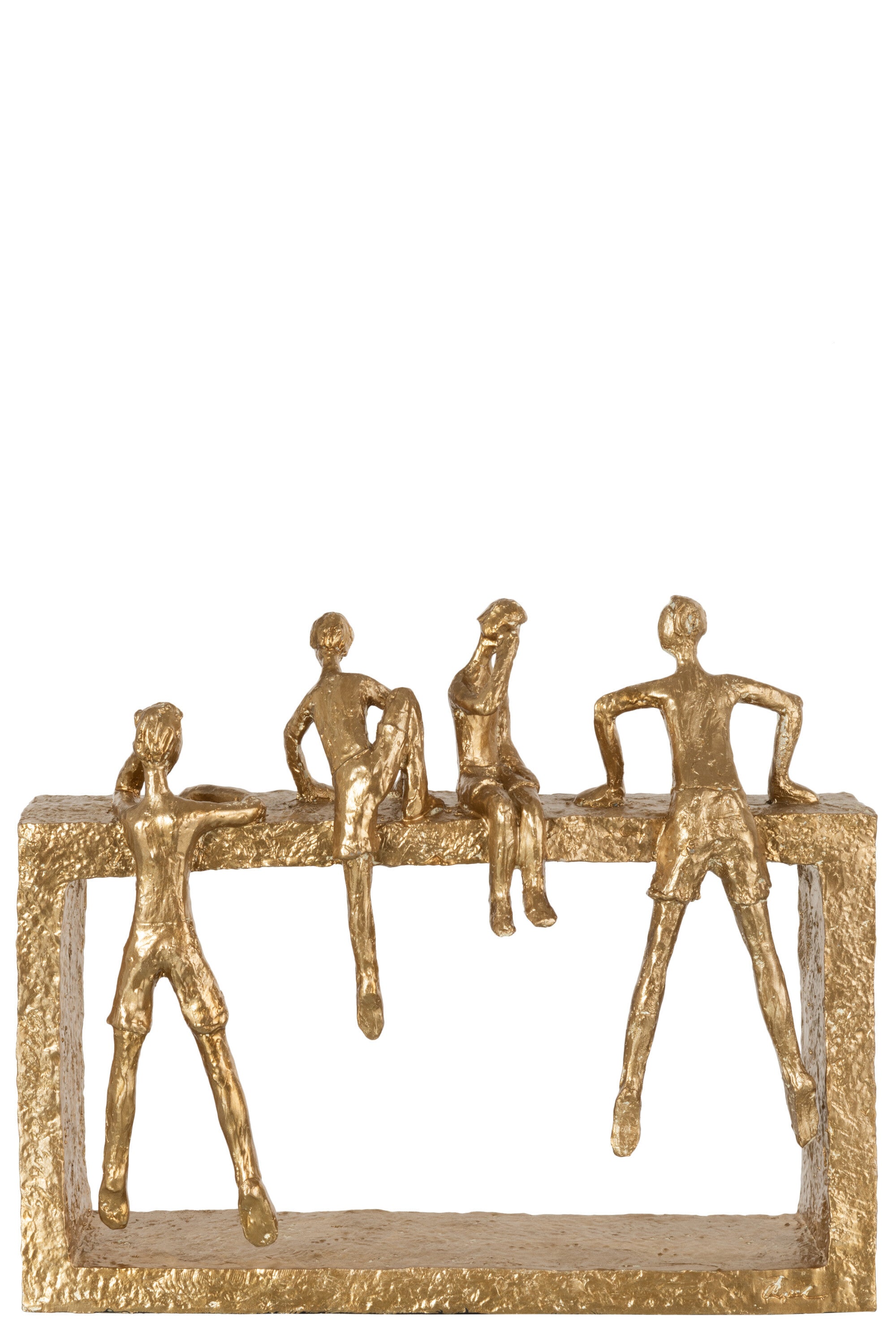 J-Line Figuren Klimmen Poly Goud