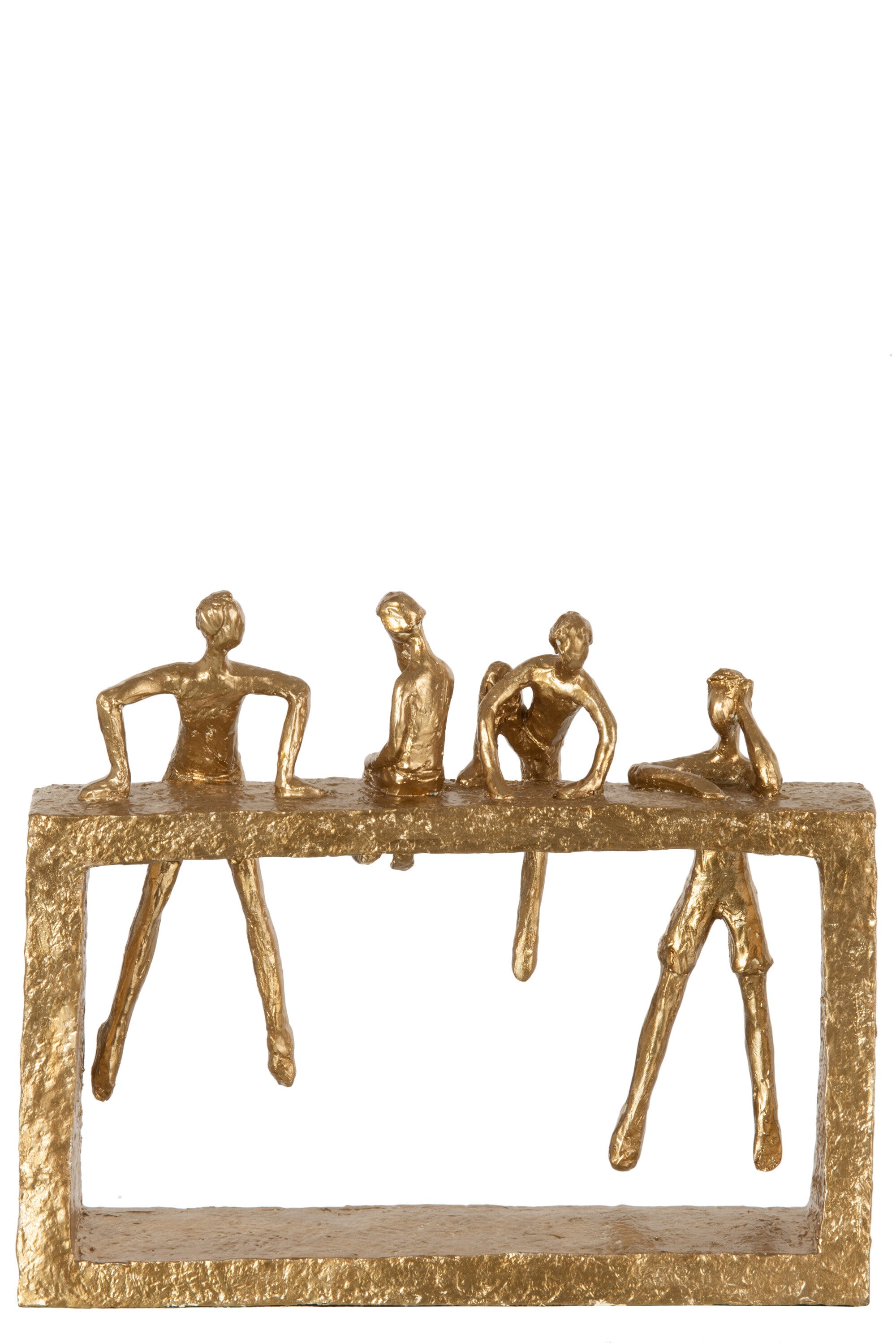 J-Line Figuren Klimmen Poly Goud