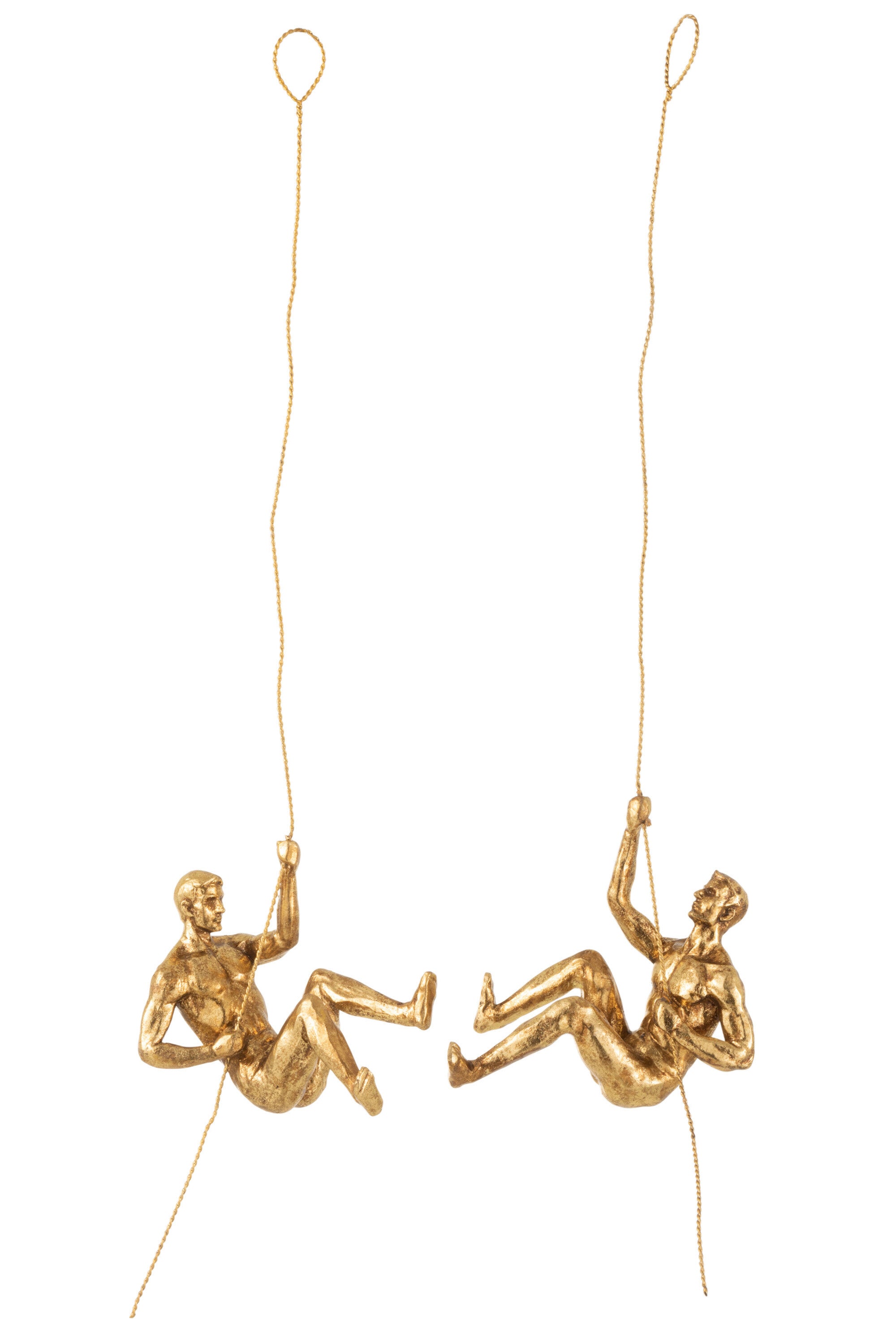 Wanddecoratiefiguur Poly/Metaal Goud Assortiment Van 2