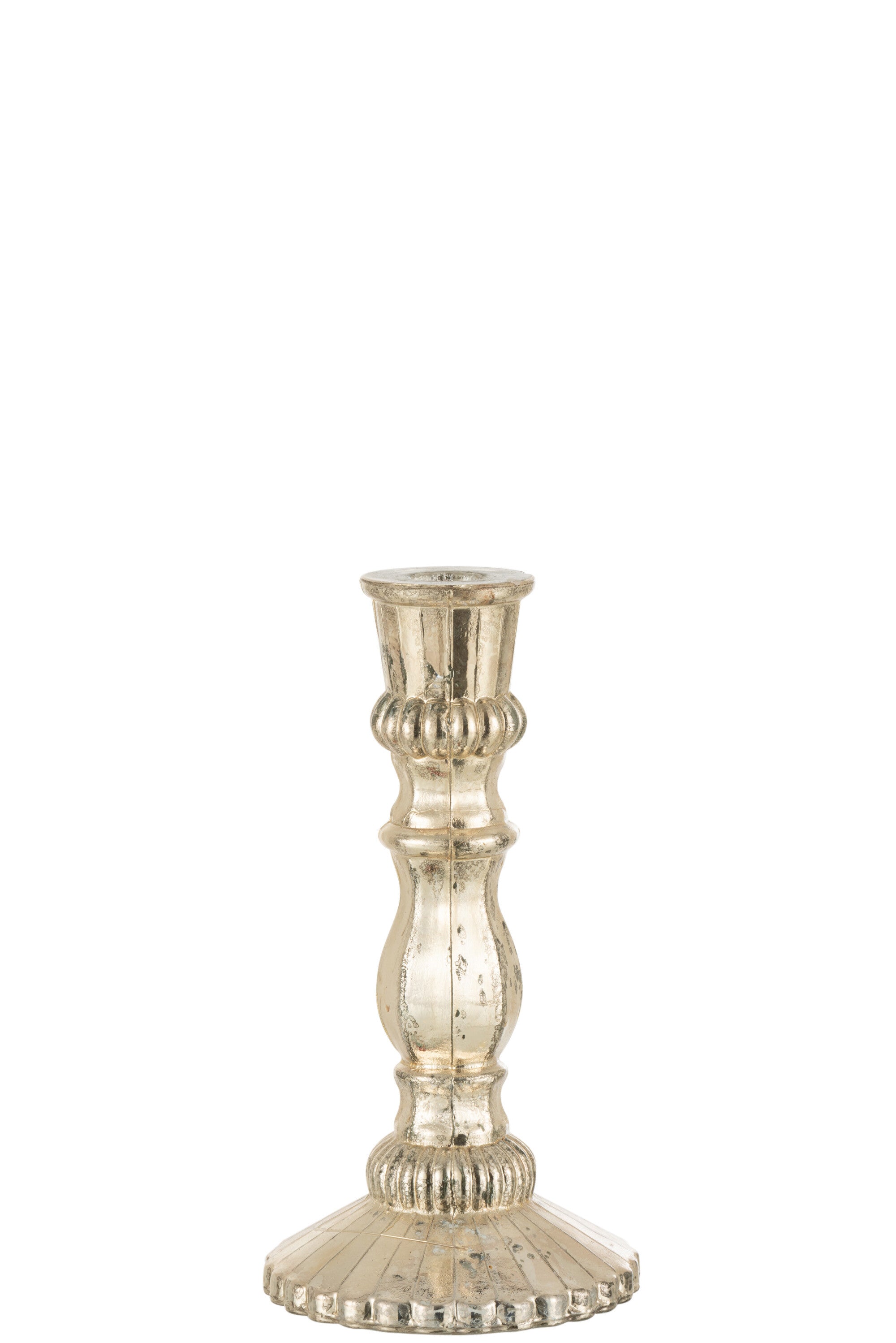 J-Line Kandelaar Oriental Glas Zilver Large