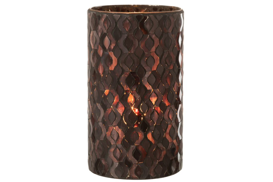 Patroon van glas met donkerroze grote orkaan.